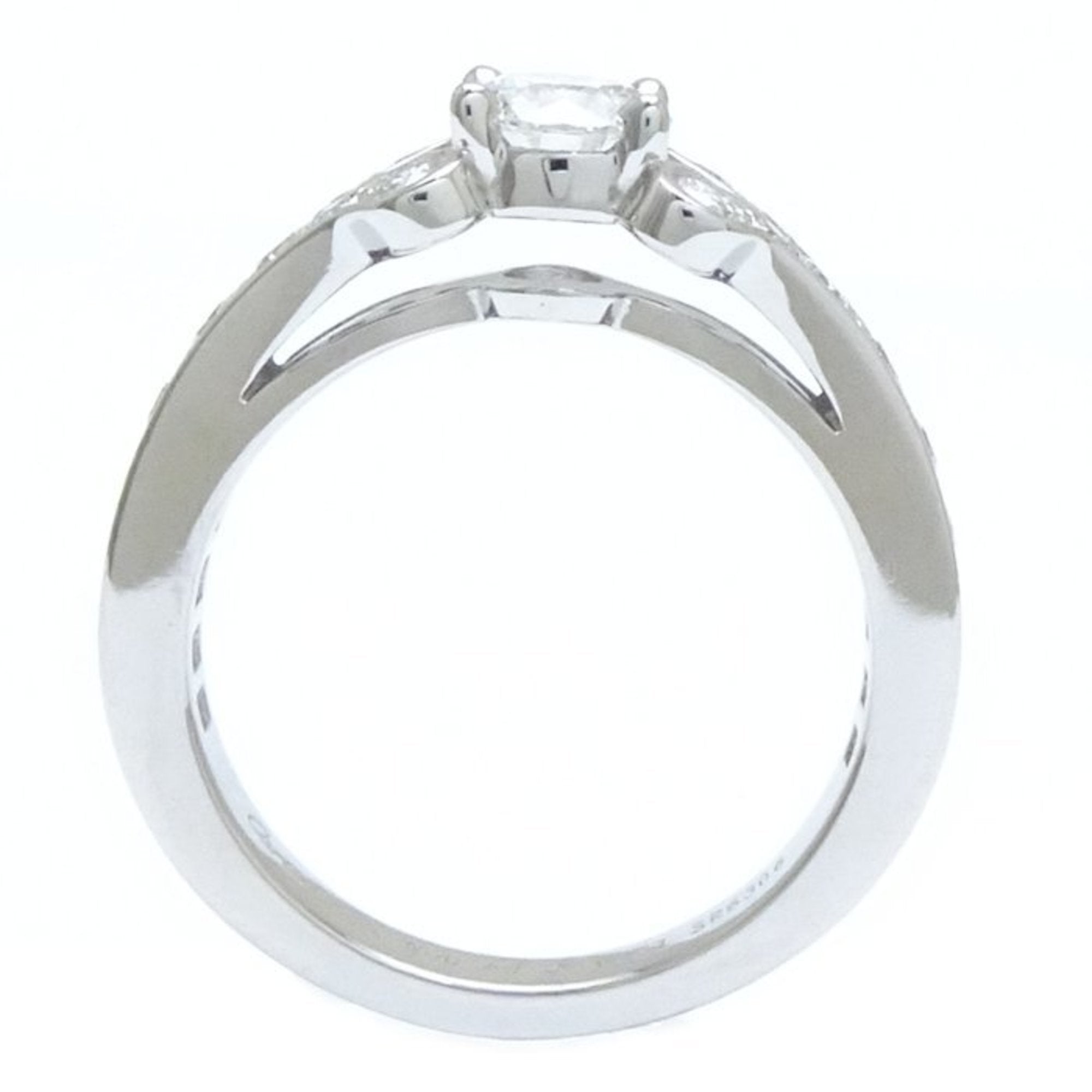 Pre-owned Cartier Ballerine Platinum 950 Diamond Ring set with a 0.51 G color VVS1 brilliant round cut diamond