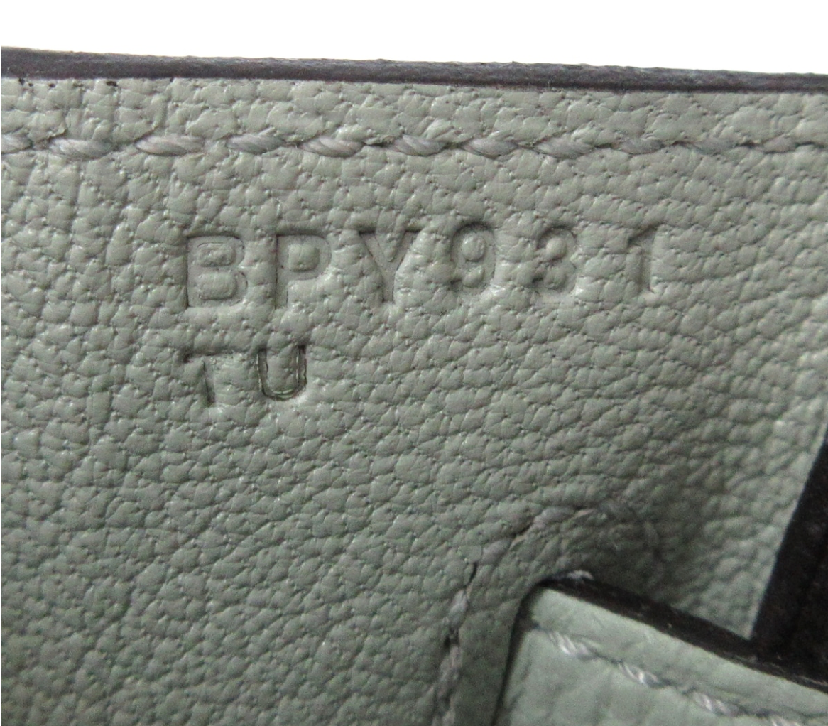 Hermes Gris Neve Togo Birkin 25 Gold Hardware