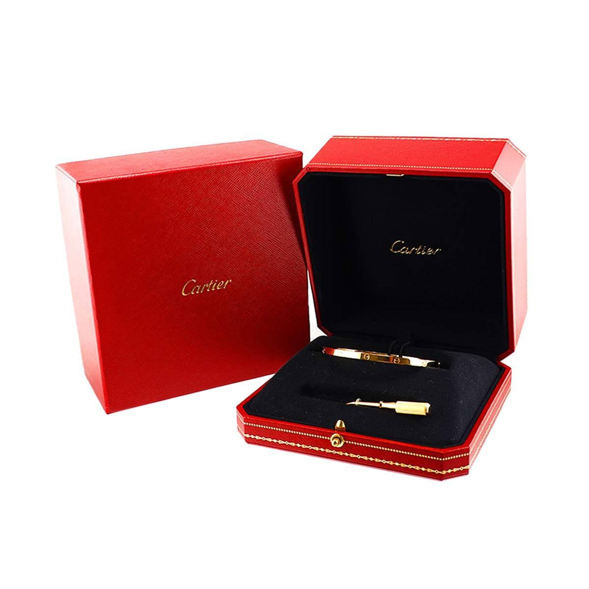 Pre-owned Cartier LOVE bracelet the medium model in 18K yellow gold with the box and receipt