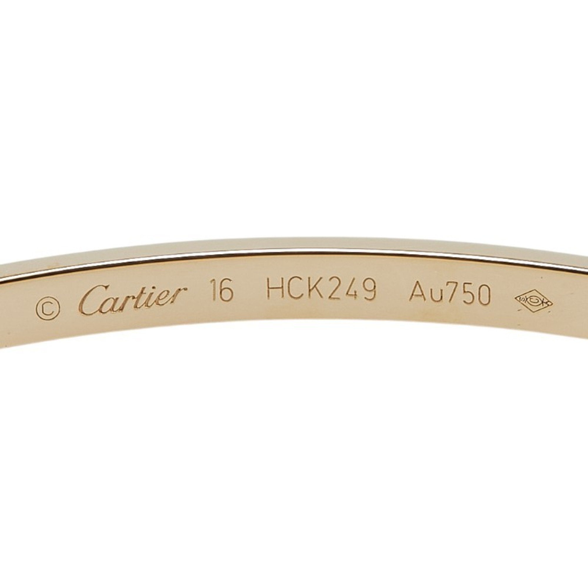 Pre-owned Cartier Love bracelet crafted from 18K yellow gold with 4 brilliant-cut diamonds