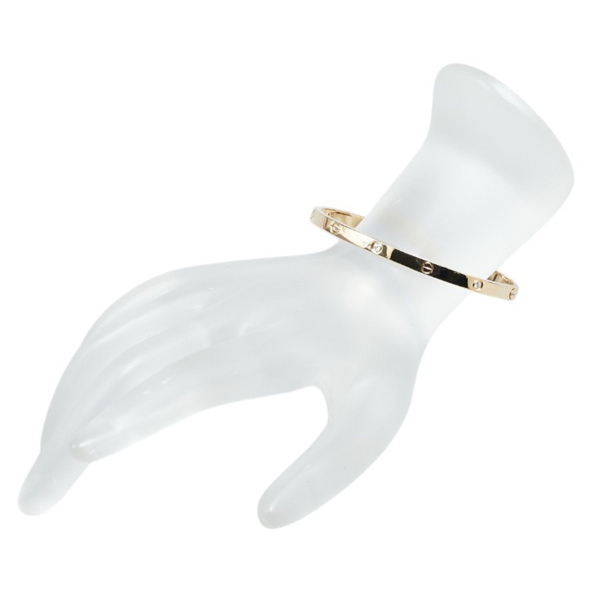 Pre-owned Cartier Love bracelet crafted from 18K yellow gold with 4 brilliant-cut diamonds