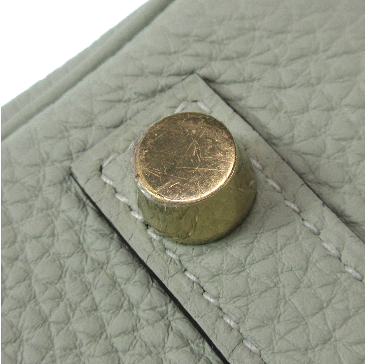 Hermes Gris Neve Togo Birkin 25 Gold Hardware