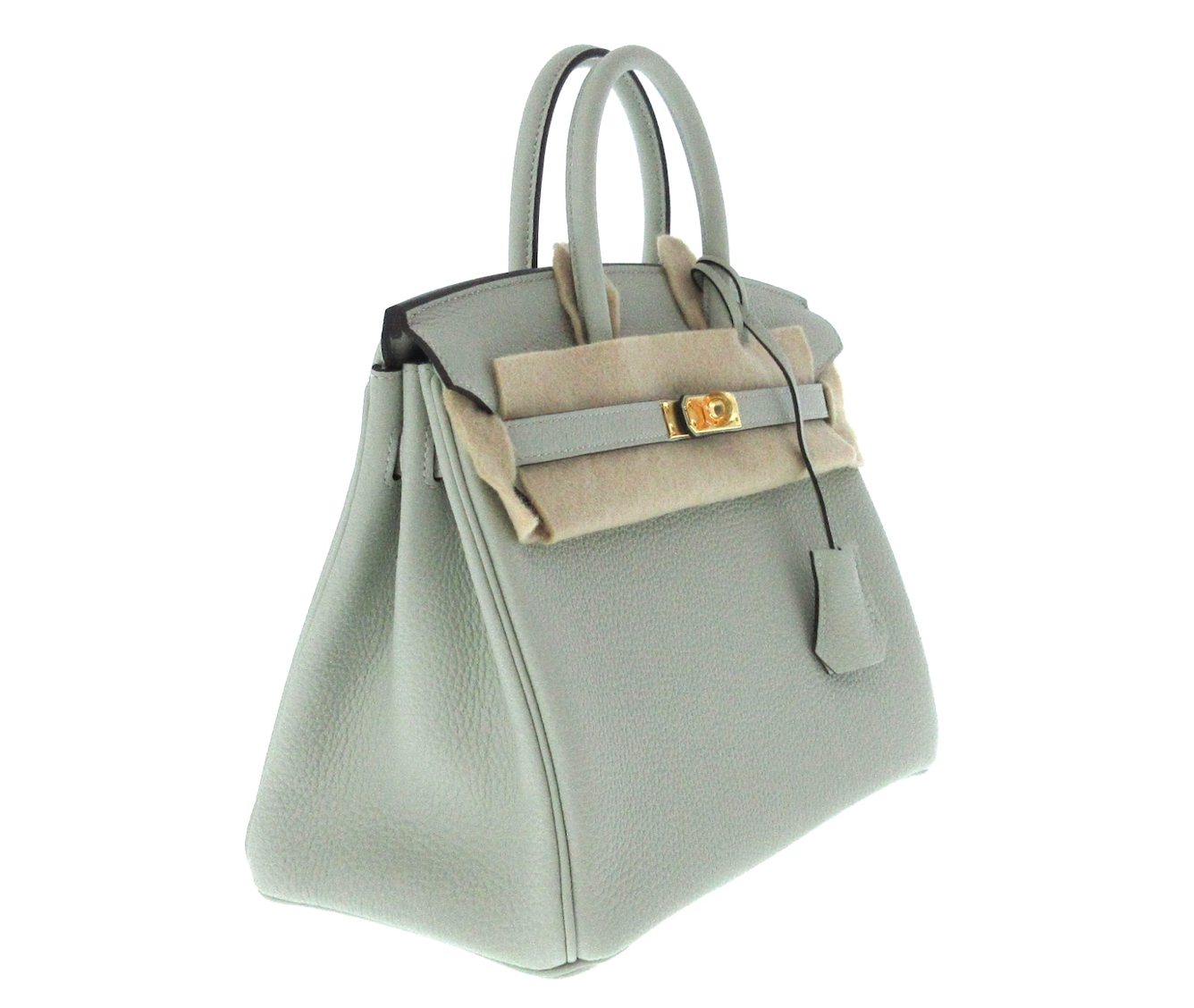 Hermes Gris Neve Togo Birkin 25 Gold Hardware