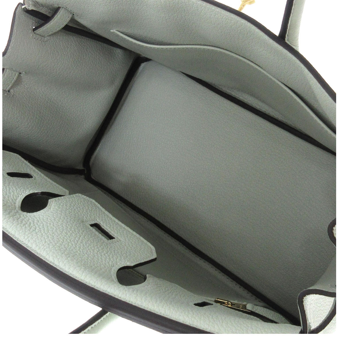 Hermes Gris Neve Togo Birkin 25 Gold Hardware