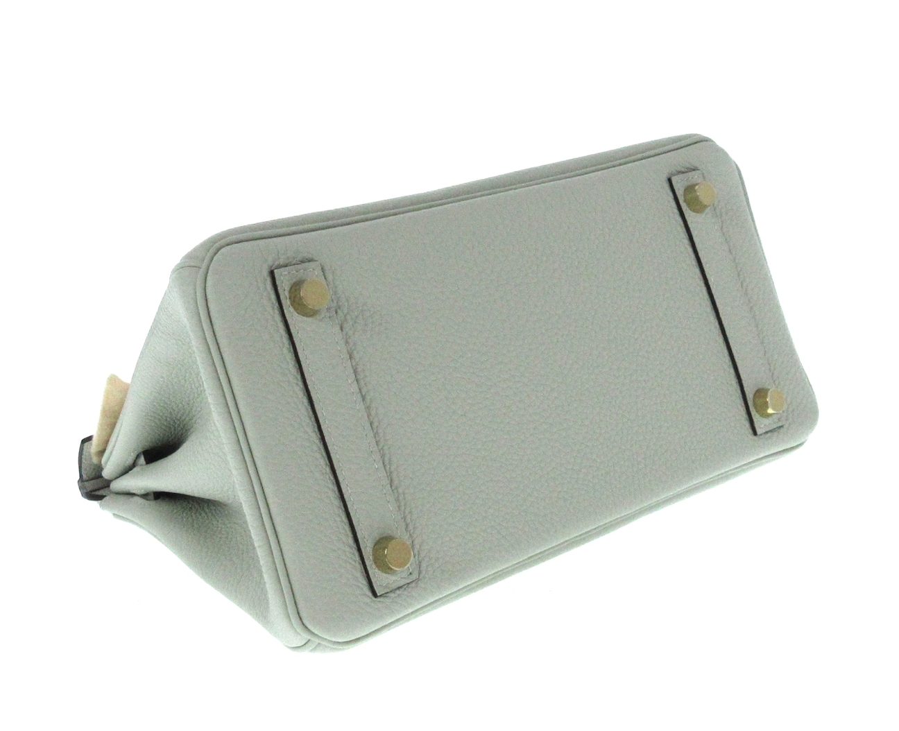 Hermes Gris Neve Togo Birkin 25 Gold Hardware