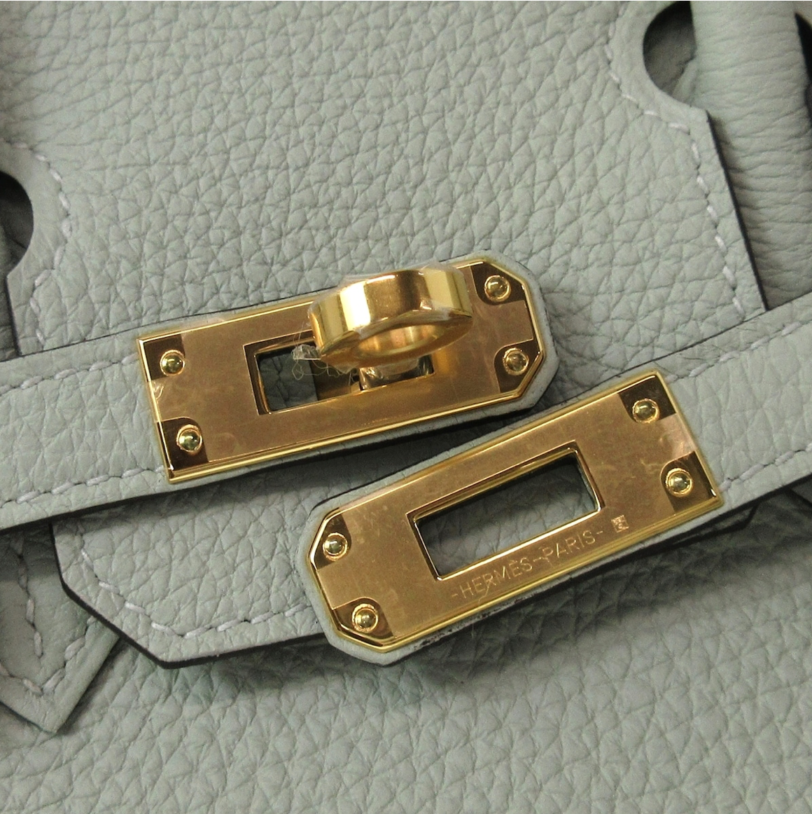 Hermes Gris Neve Togo Birkin 25 Gold Hardware