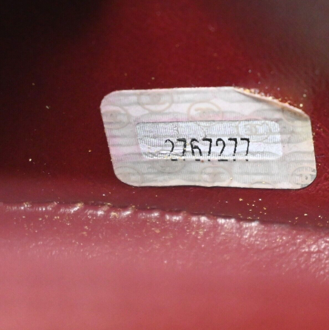 Vintage CHANEL double flap handbag with two tone clasp in full set