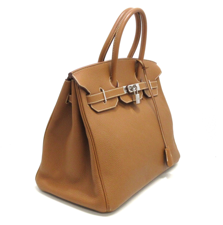 Hermés Birkin 35cm Gold Togo leather with palladium hardware
