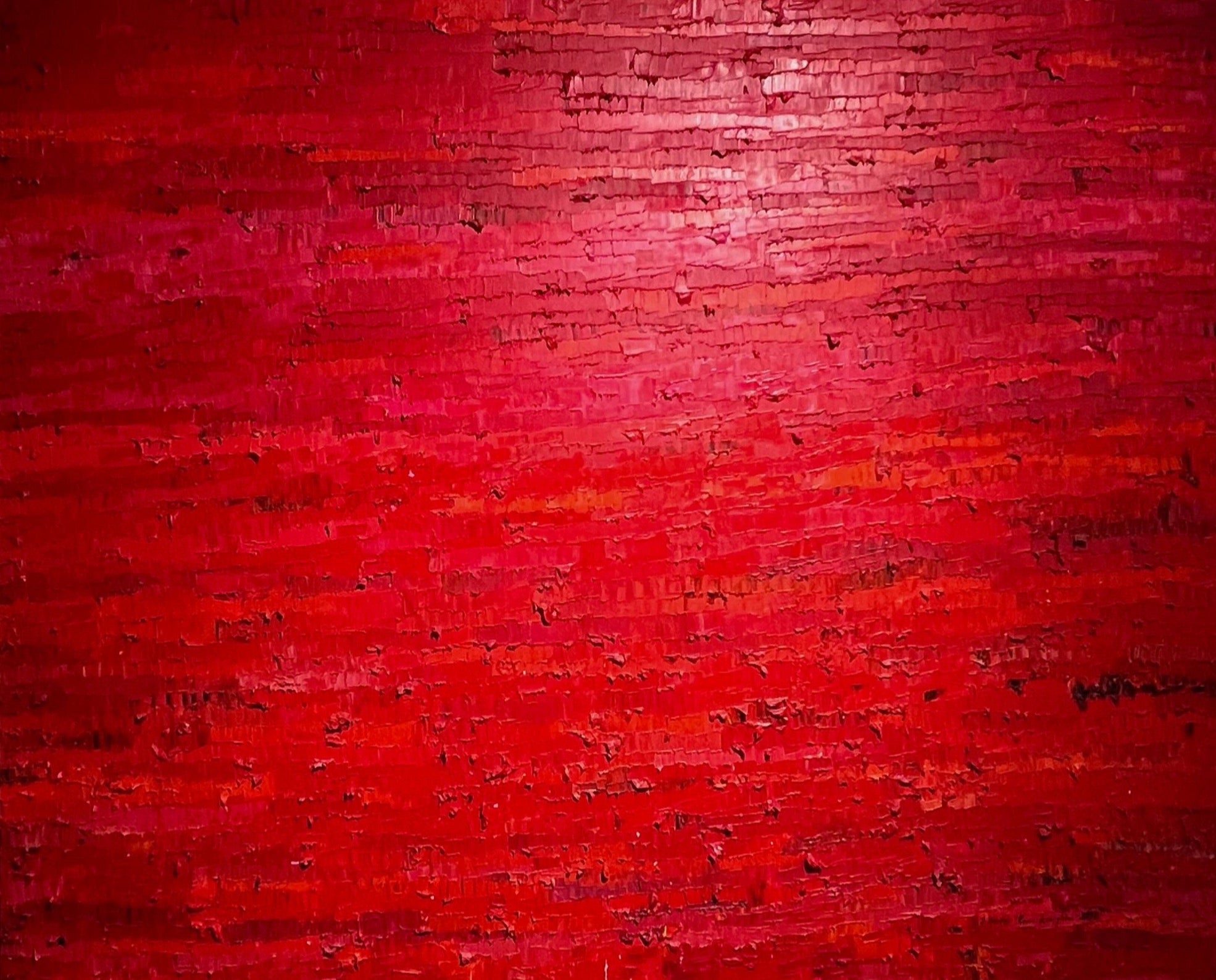 "Rosso Vermiglione" oil on canvas by Ieva Bondare