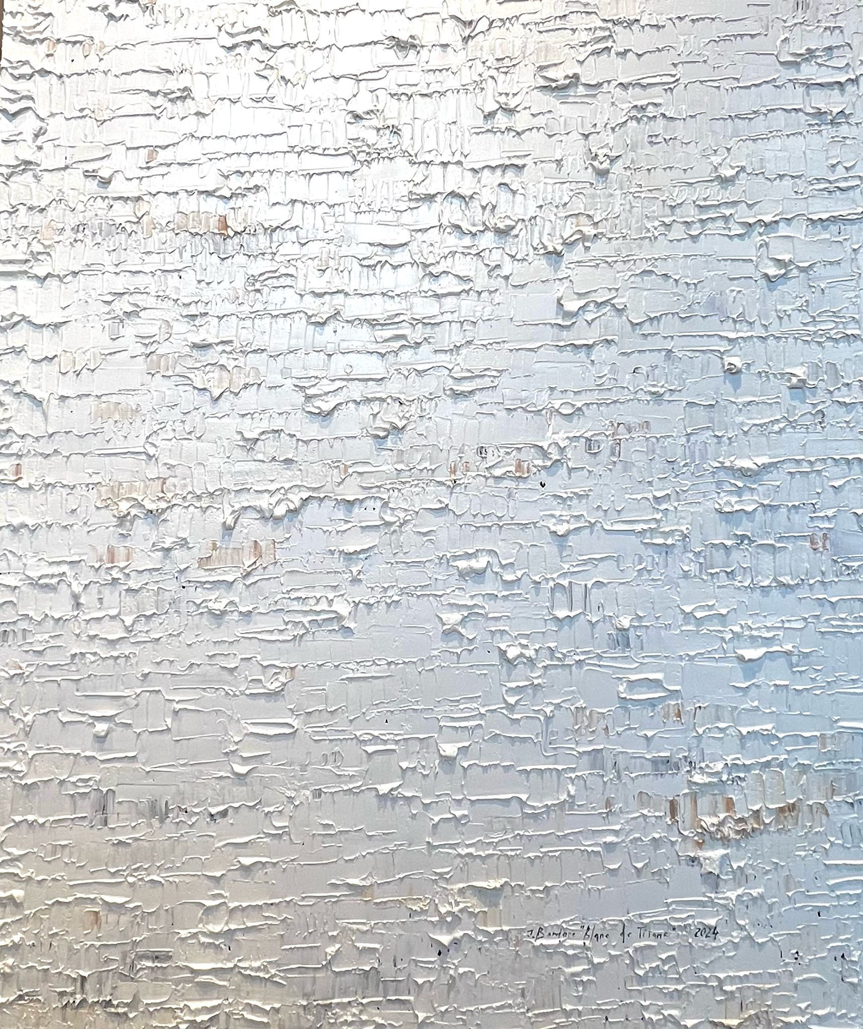 "Blanc de Titane" oil on canvas by Ieva Bondare