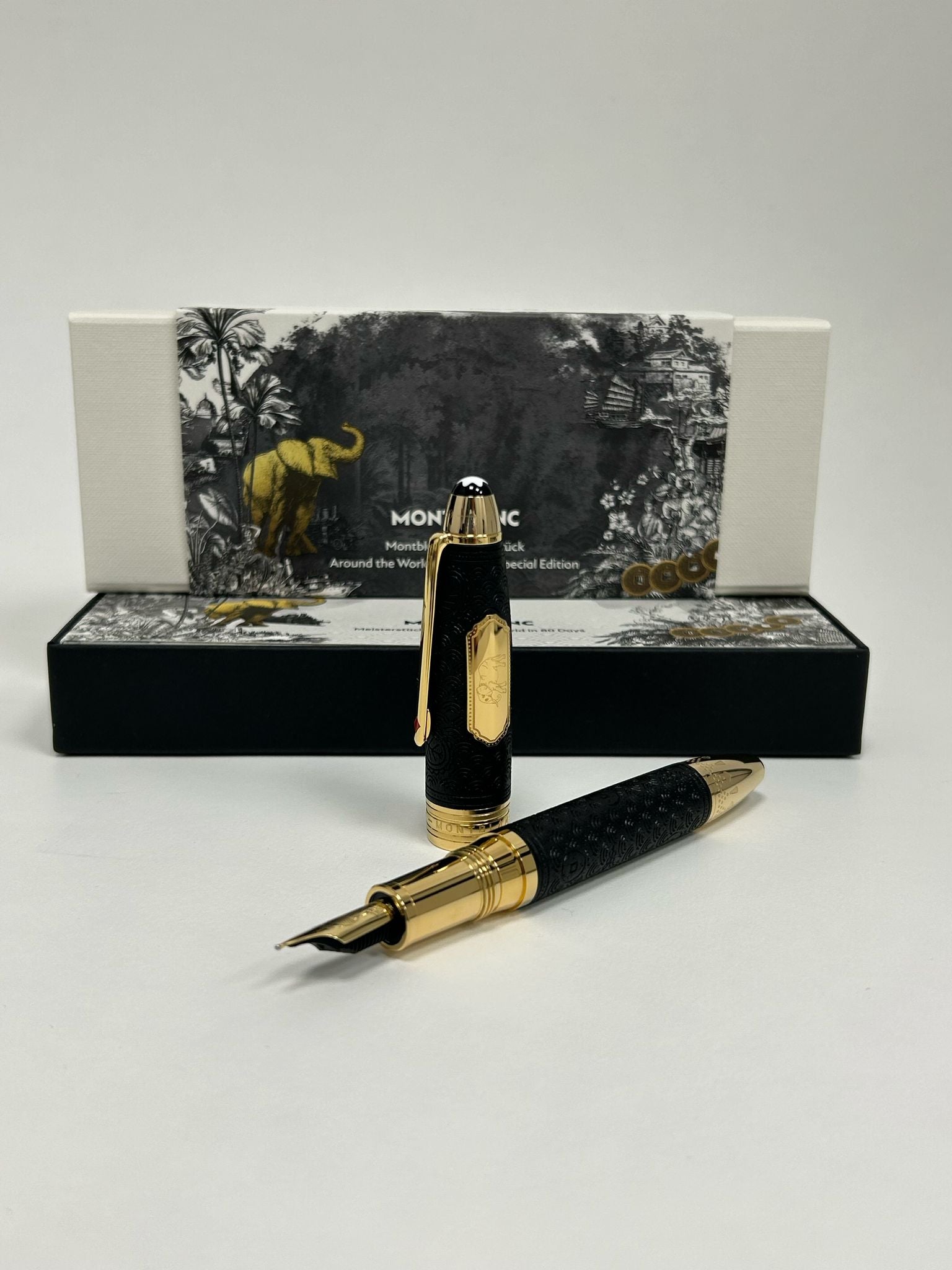 Full set MEISTERSTÜCK AROUND THE WORLD IN 80 DAYS SOLITAIRE LEGRAND FOUNTAIN PEN