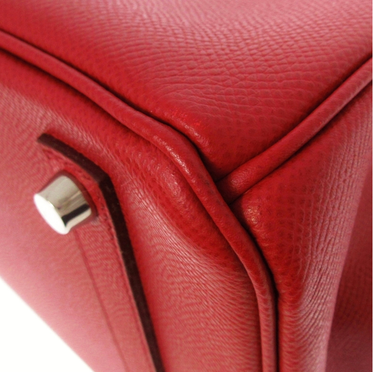 HERMÉS BIRKIN 35CM RED LEATHER HANDBAG WITH DUST BAG, CADENA (WITH KEY), AND CLOCHETTE