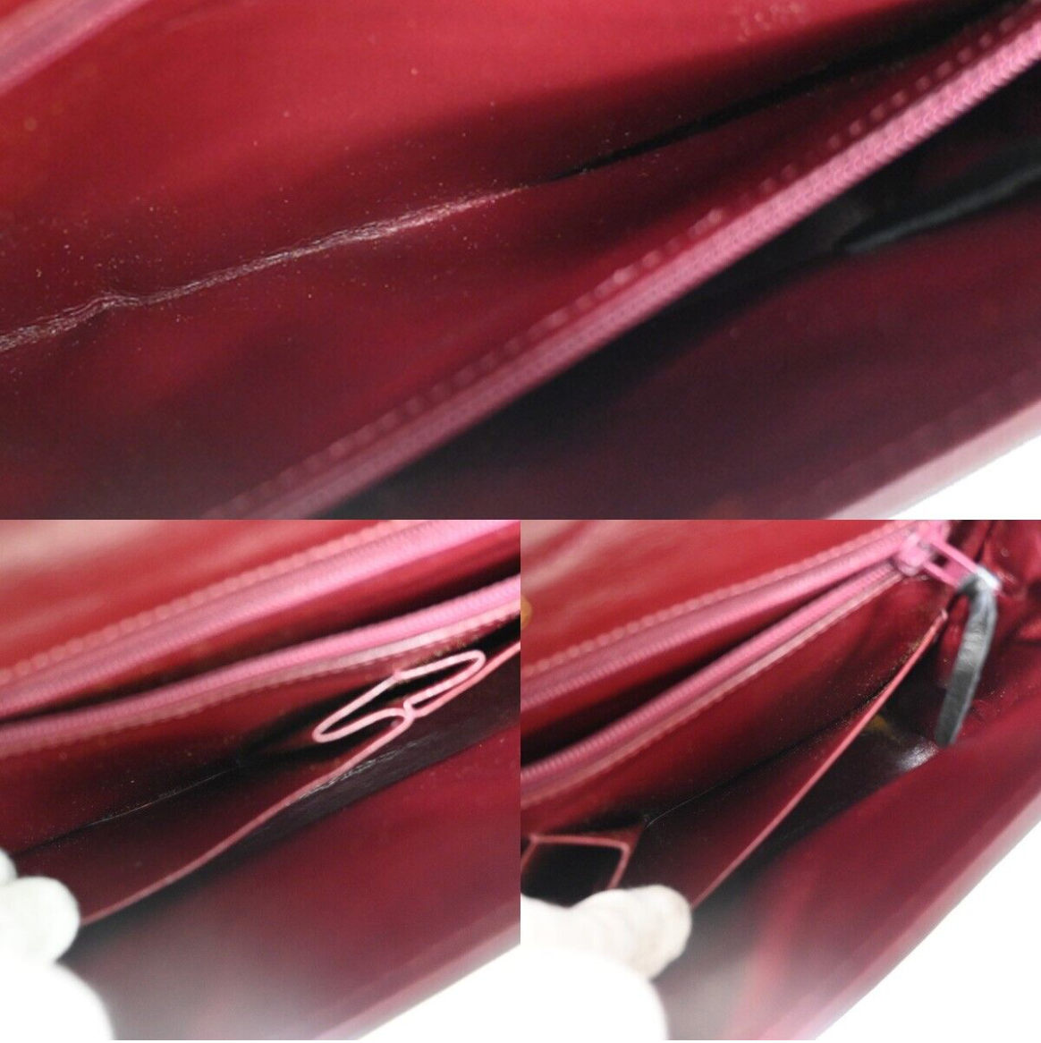 Vintage CHANEL double flap handbag with two tone clasp in full set