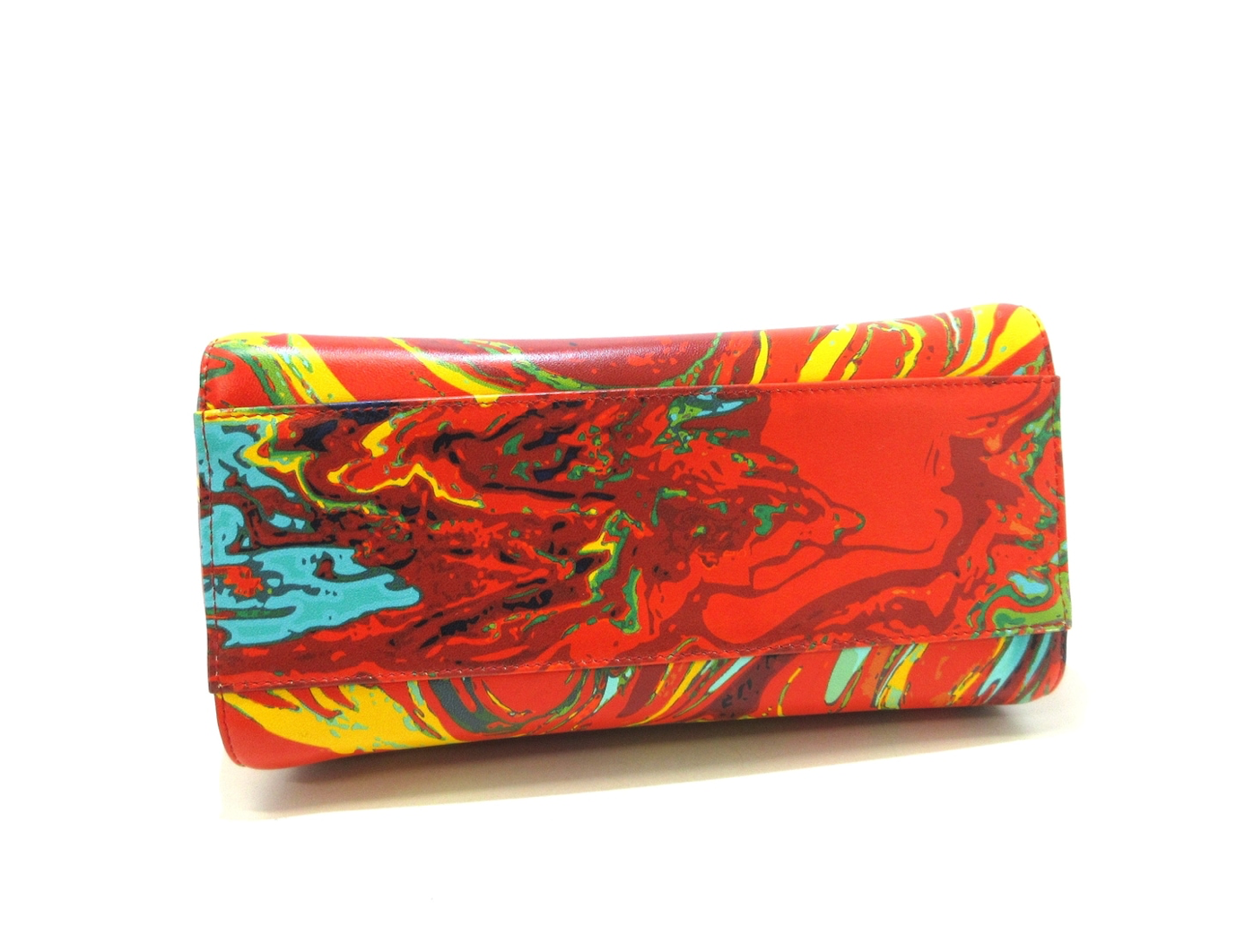 Fendi Mini bolso icónico Peekaboo Nappa Marble Rosso Multicolor