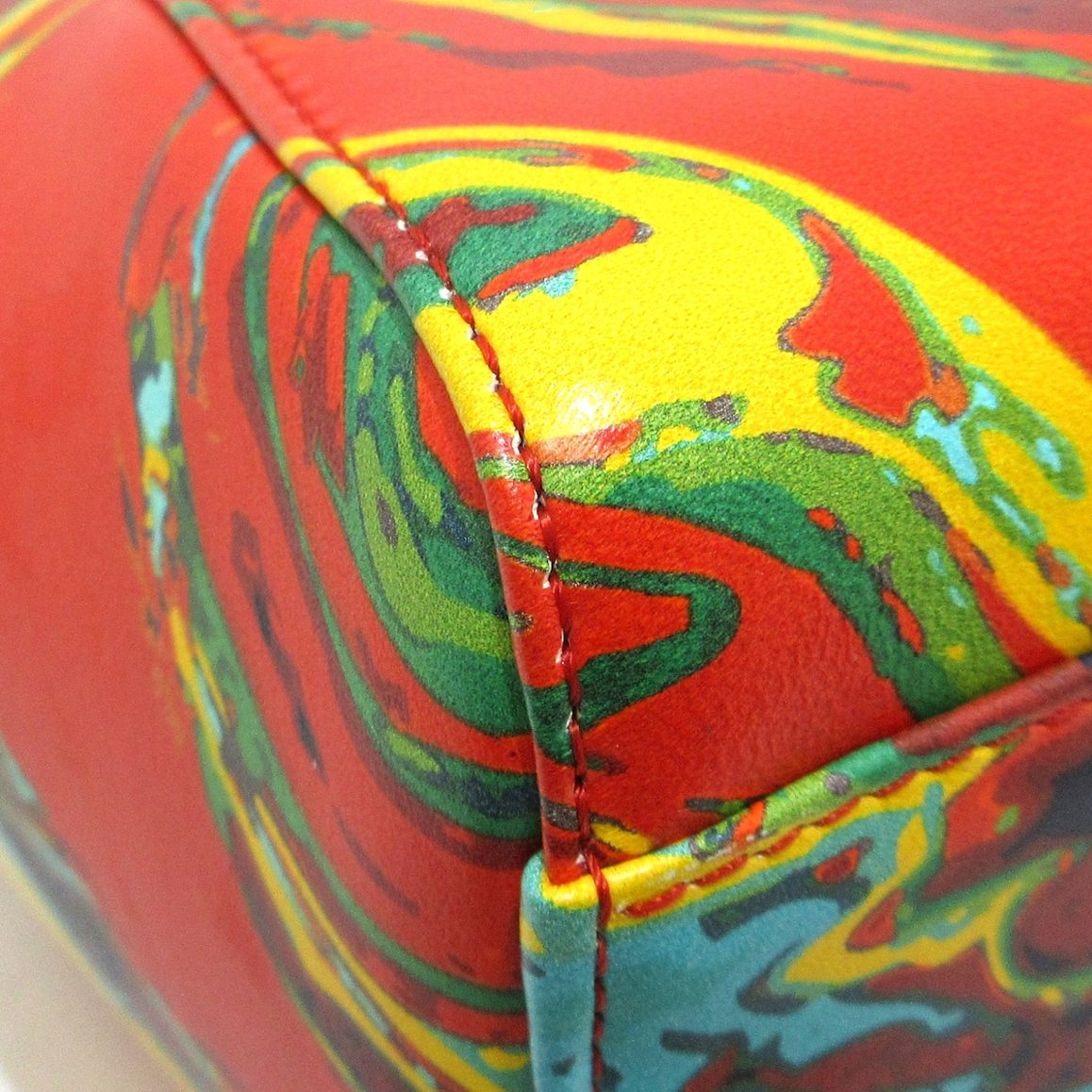 Fendi Mini bolso icónico Peekaboo Nappa Marble Rosso Multicolor