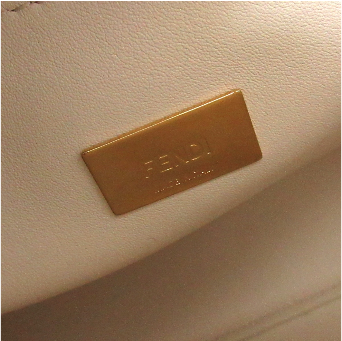 FENDI PEEKABOO ISEEU SMALL brown LEATHER BAG WITH A LONG shoulder STRAP