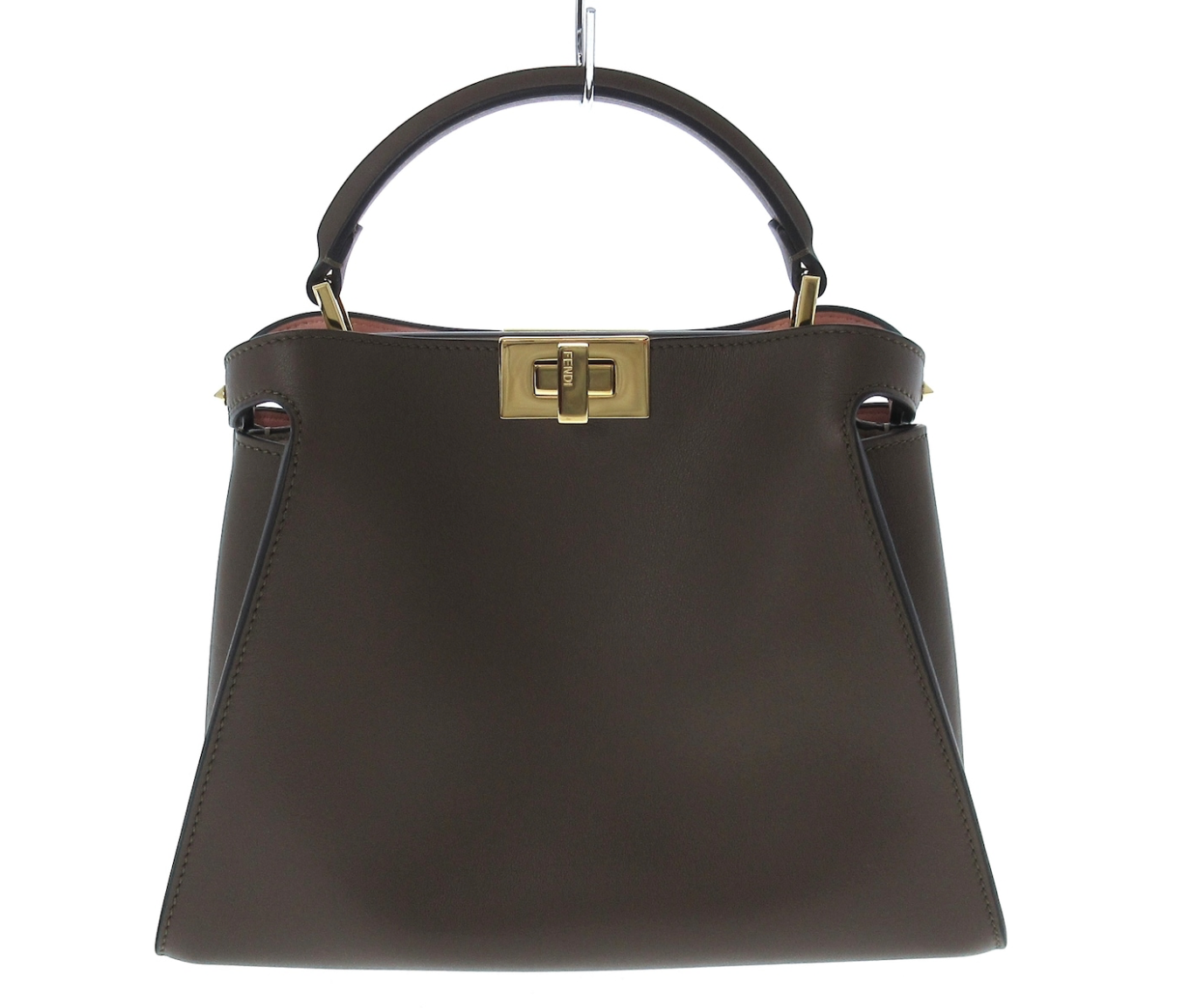FENDI PEEKABOO ISEEU SMALL brown LEATHER BAG WITH A LONG shoulder STRAP