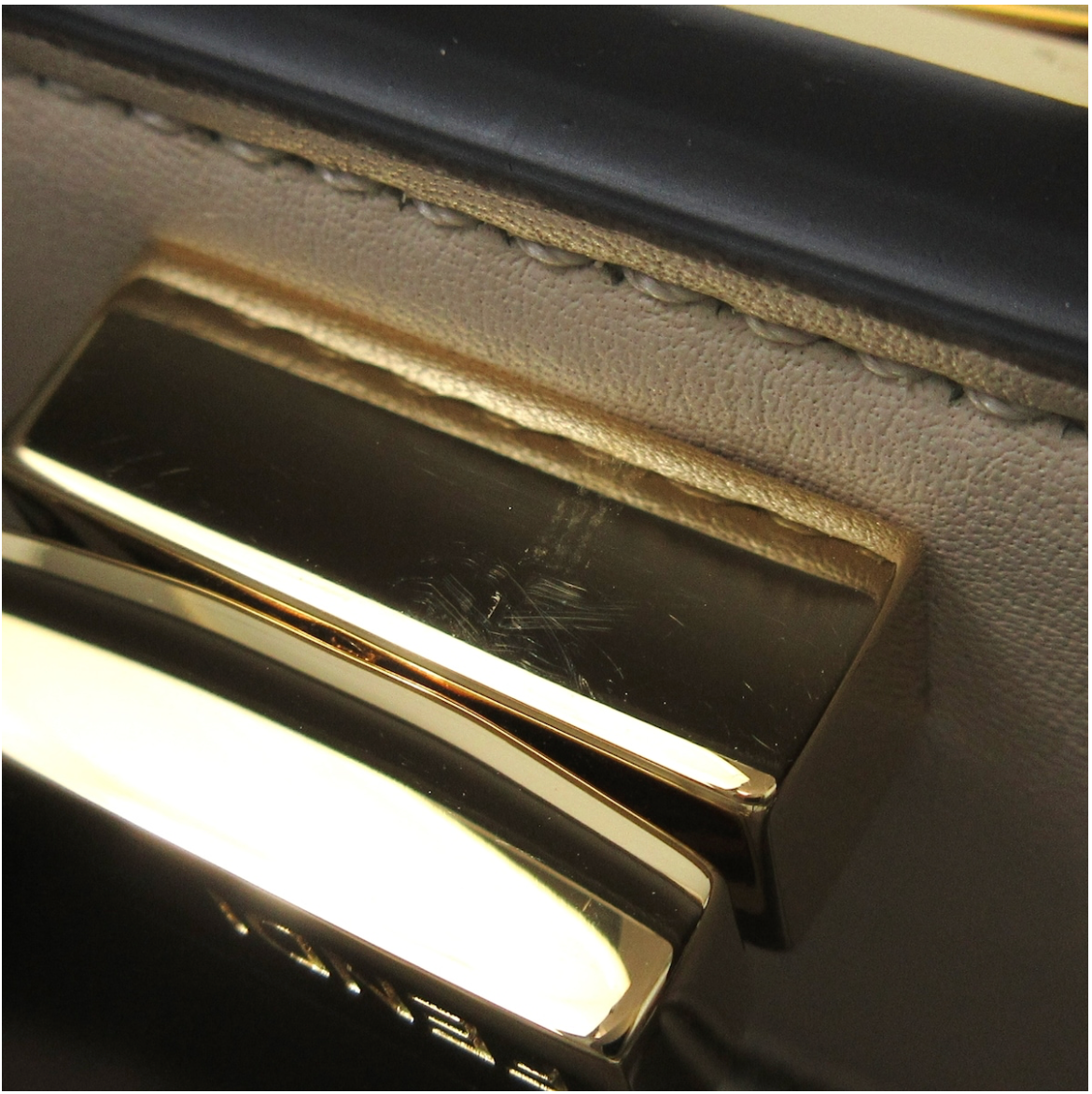 FENDI PEEKABOO ISEEU SMALL brown LEATHER BAG WITH A LONG shoulder STRAP