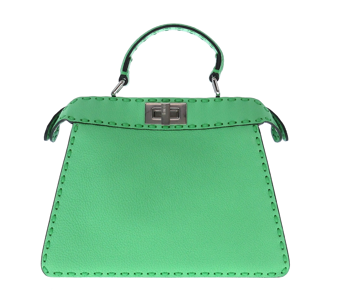 FENDI PEEKABOO SELLERIA in green colour accompanied with a long strap