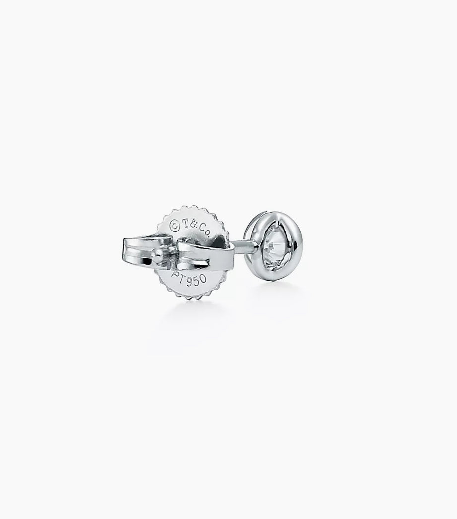 Platinum Tiffany's & Co. diamonds by the Yard® stud earrings with box and certificate