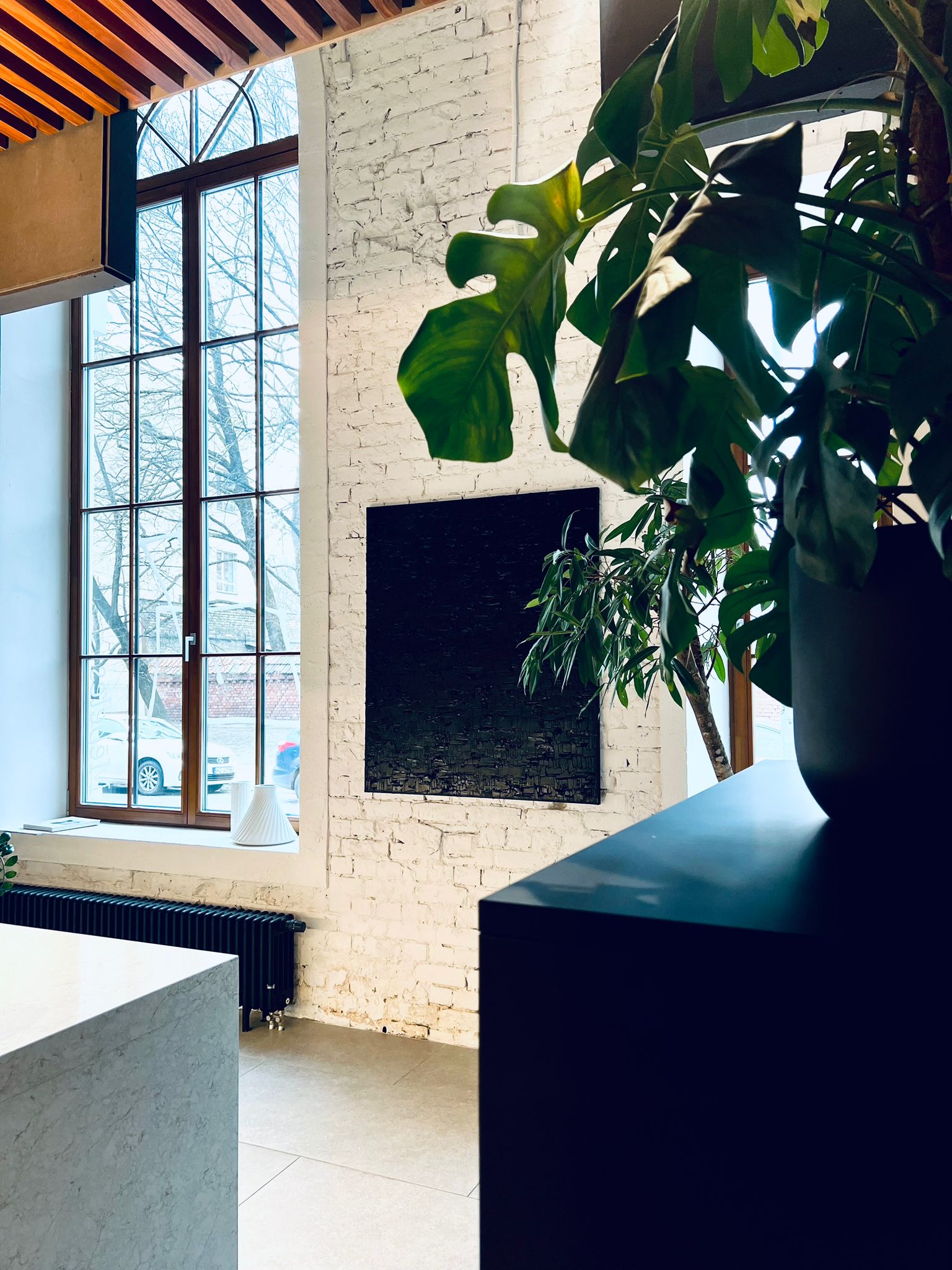 "Nero d'Averio" oil on canvas by Ieva Bondare executed in authors technique