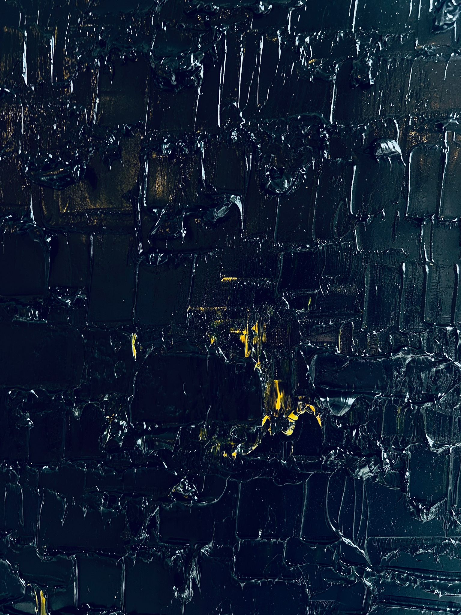 "Nero d'Averio" oil on canvas by Ieva Bondare executed in authors technique