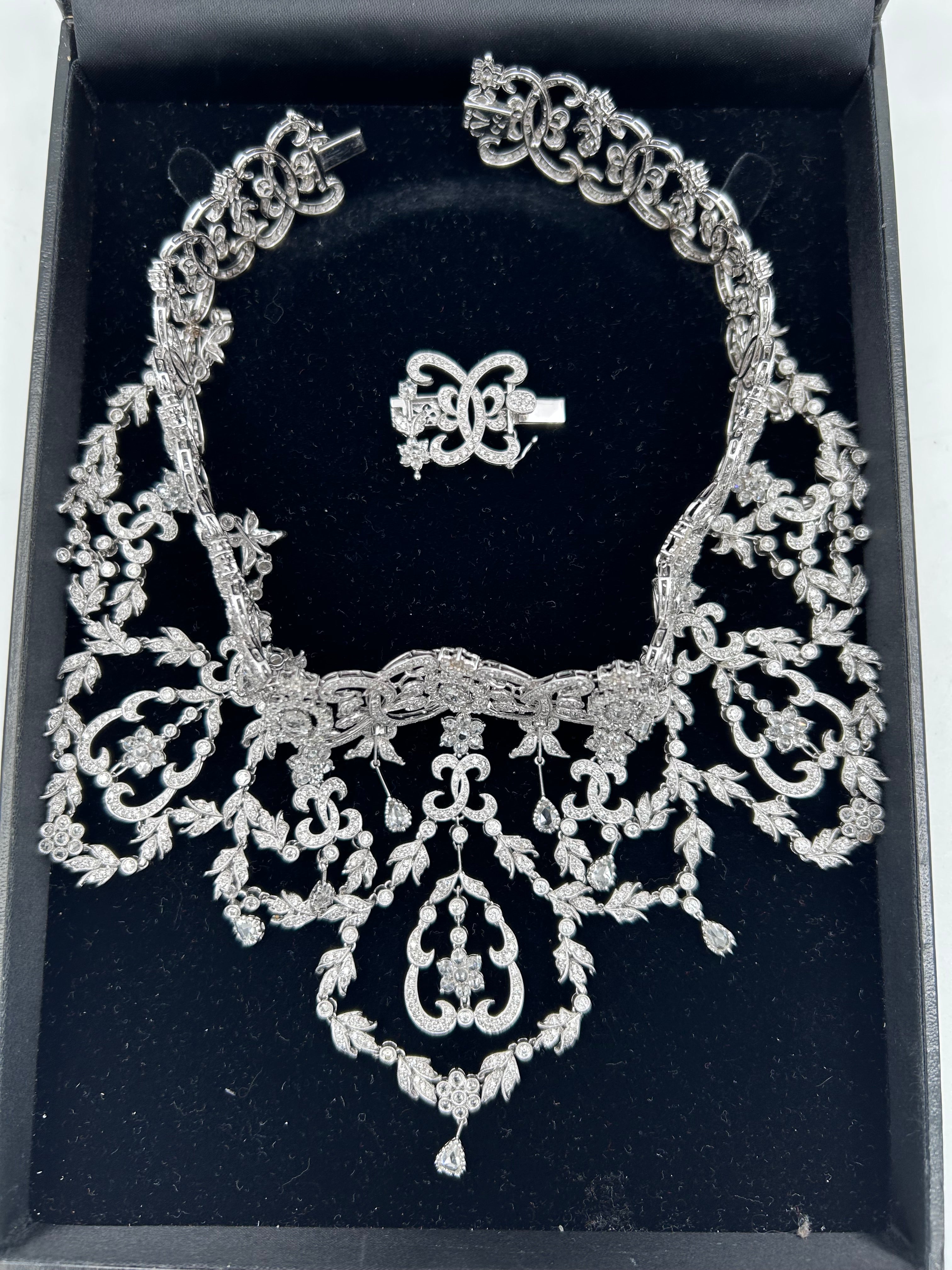 Pre-owned vintage (1931) Edwardian-Inspired Diamond Choker with 1838 natural diamonds of 27,50ctw