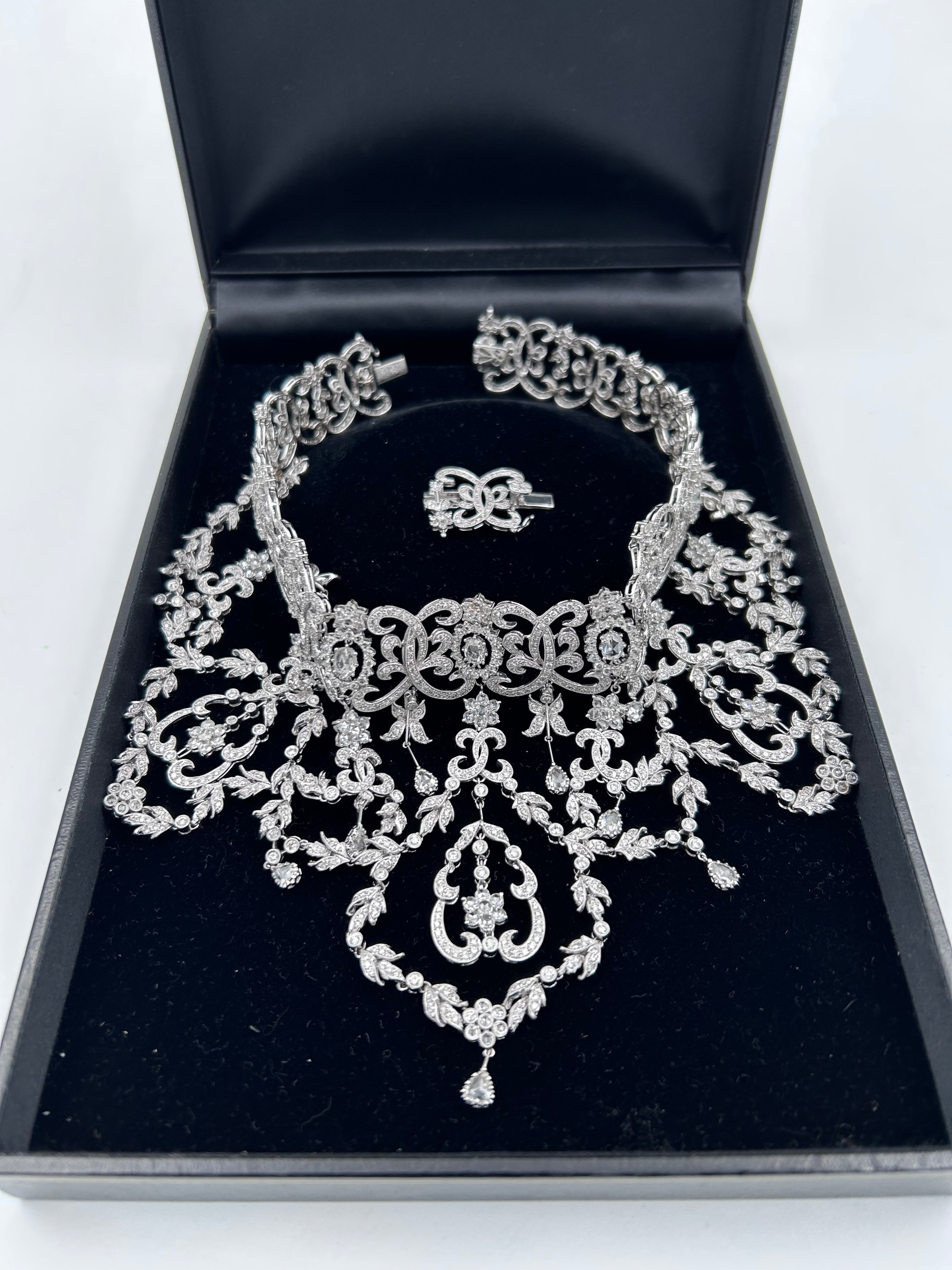 Pre-owned vintage (1931) Edwardian-Inspired Diamond Choker with 1838 natural diamonds of 27,50ctw