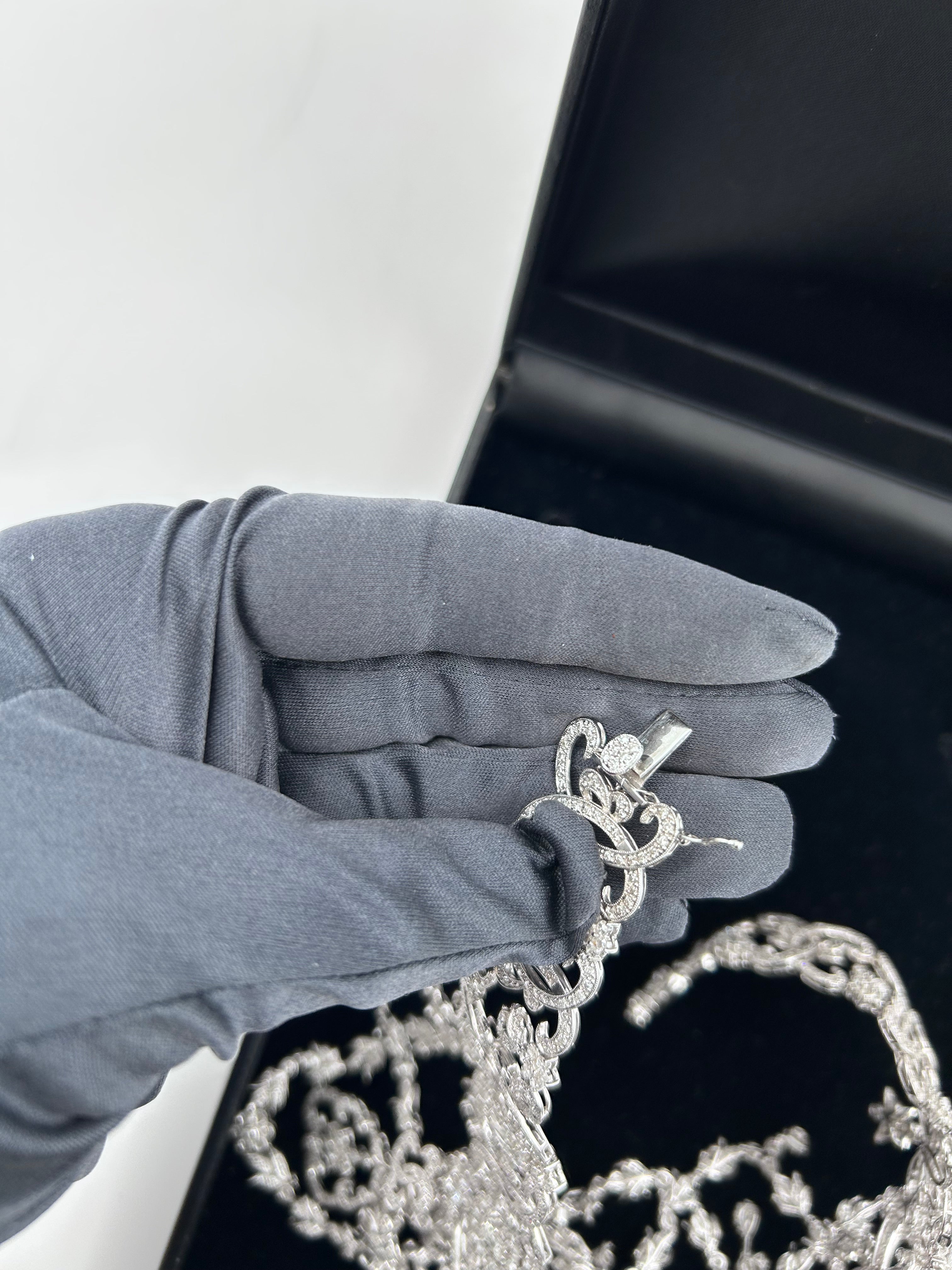 Pre-owned vintage (1931) Edwardian-Inspired Diamond Choker with 1838 natural diamonds of 27,50ctw