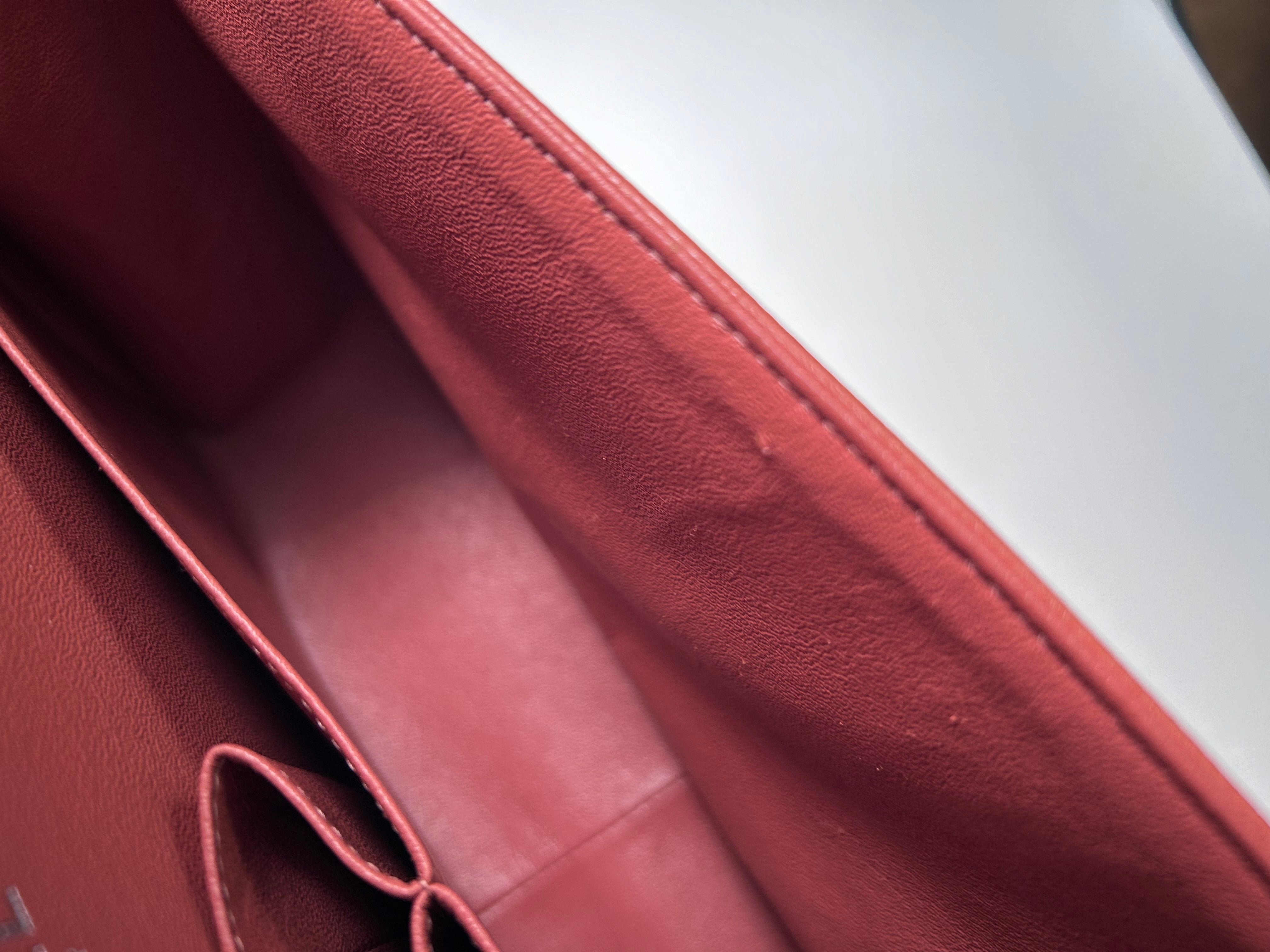 Pre-owned Chanel Jumbo Classic double flap Bag in Caramel Caviar leather with silver Hardwarer