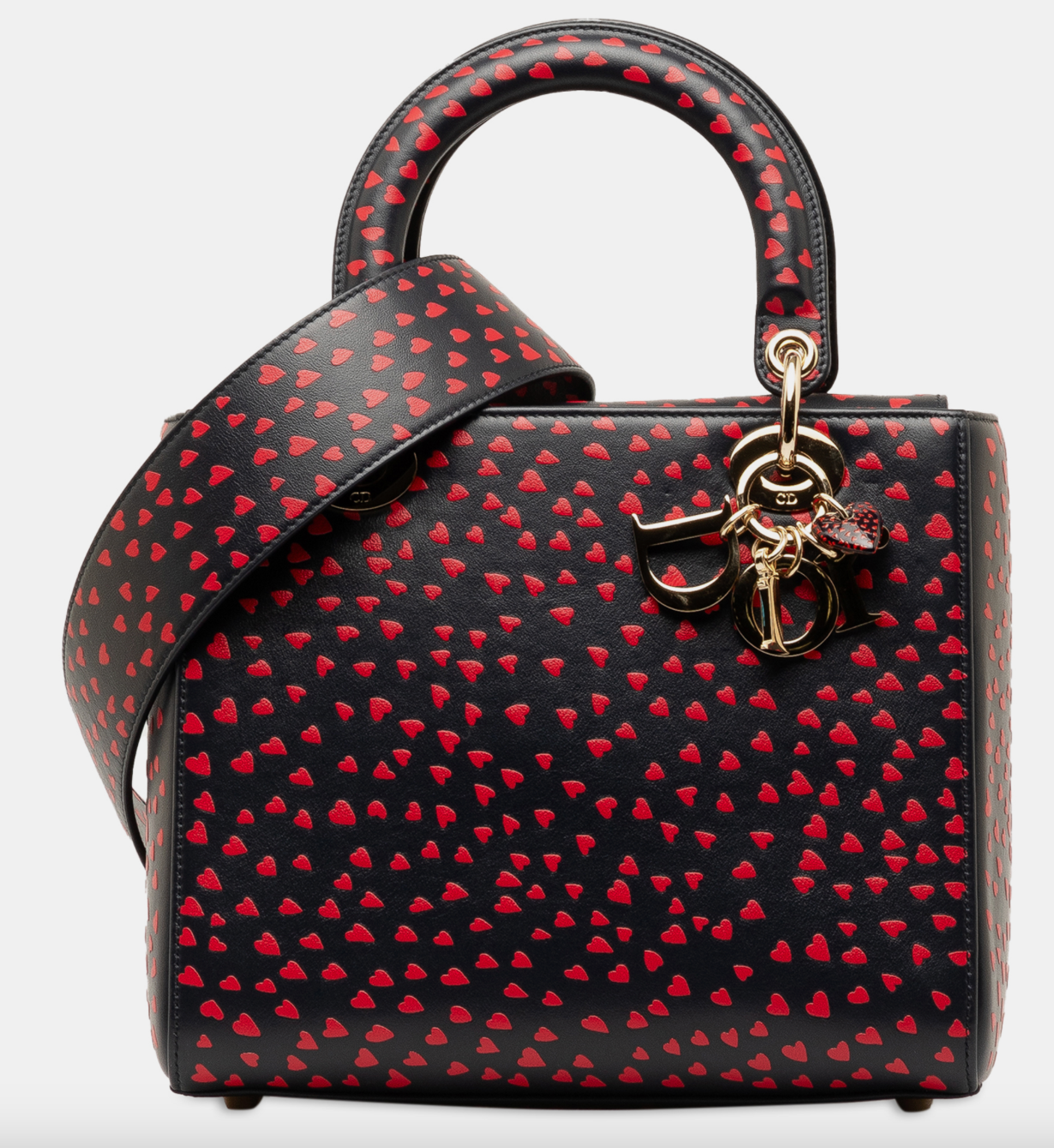 Pre-owned Limited edition 2021 Dior I Love Paris Medium Lady Dior handbag with a long strap