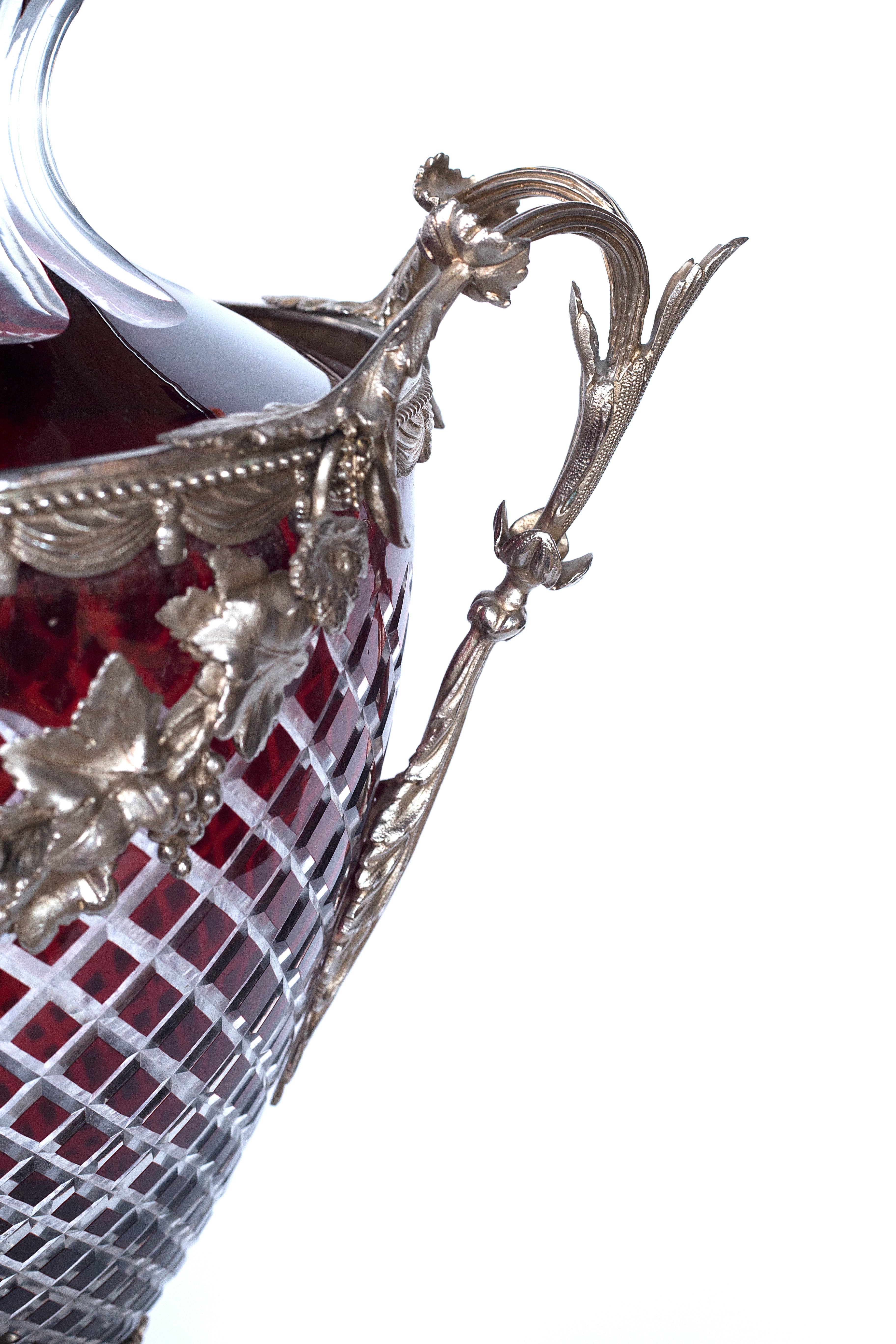 Par de jarrones decorativos masivos de Baccarat