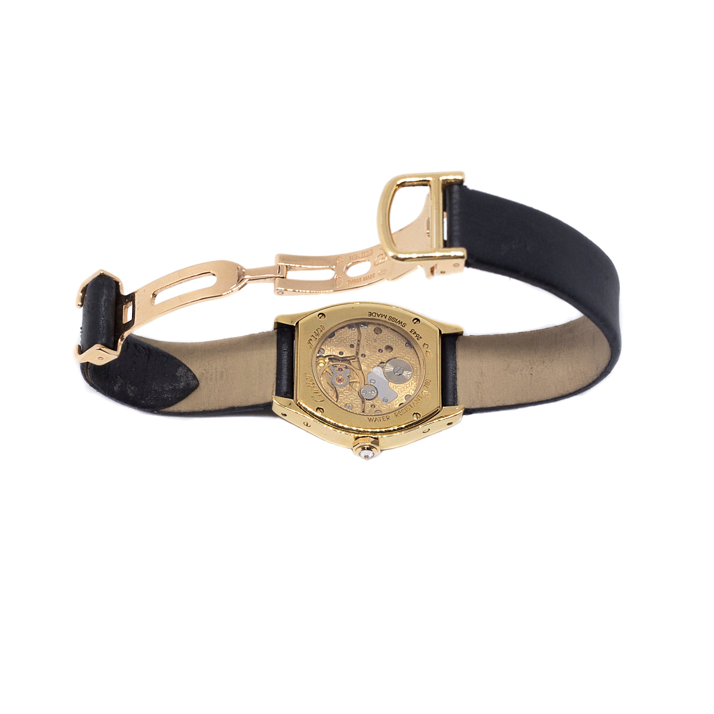 Cartier Tortue Petit Modelé limited edition yellow gold cloisonné enamel wristwatch with dragon motif