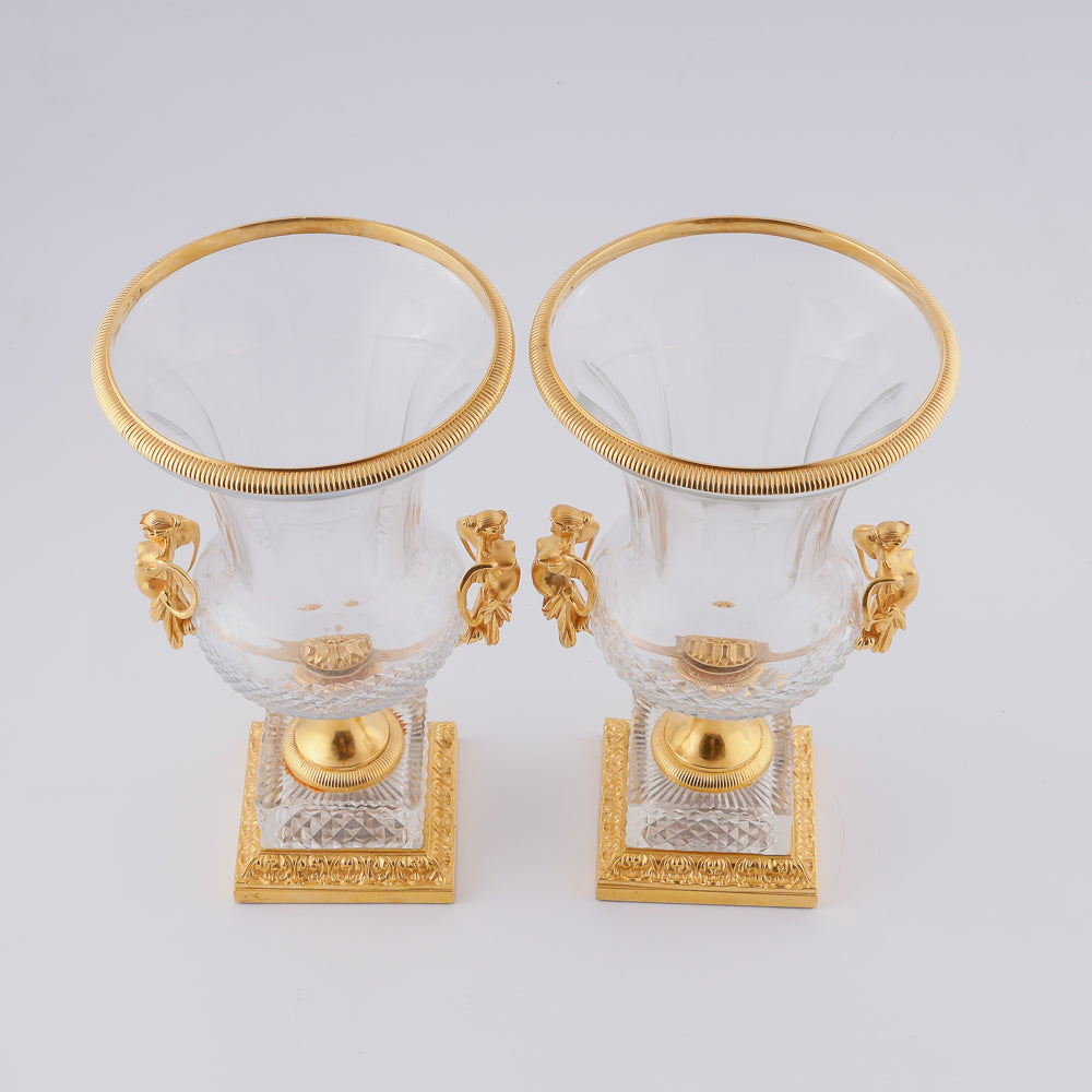 Par de jarrones grandes de Baccarat