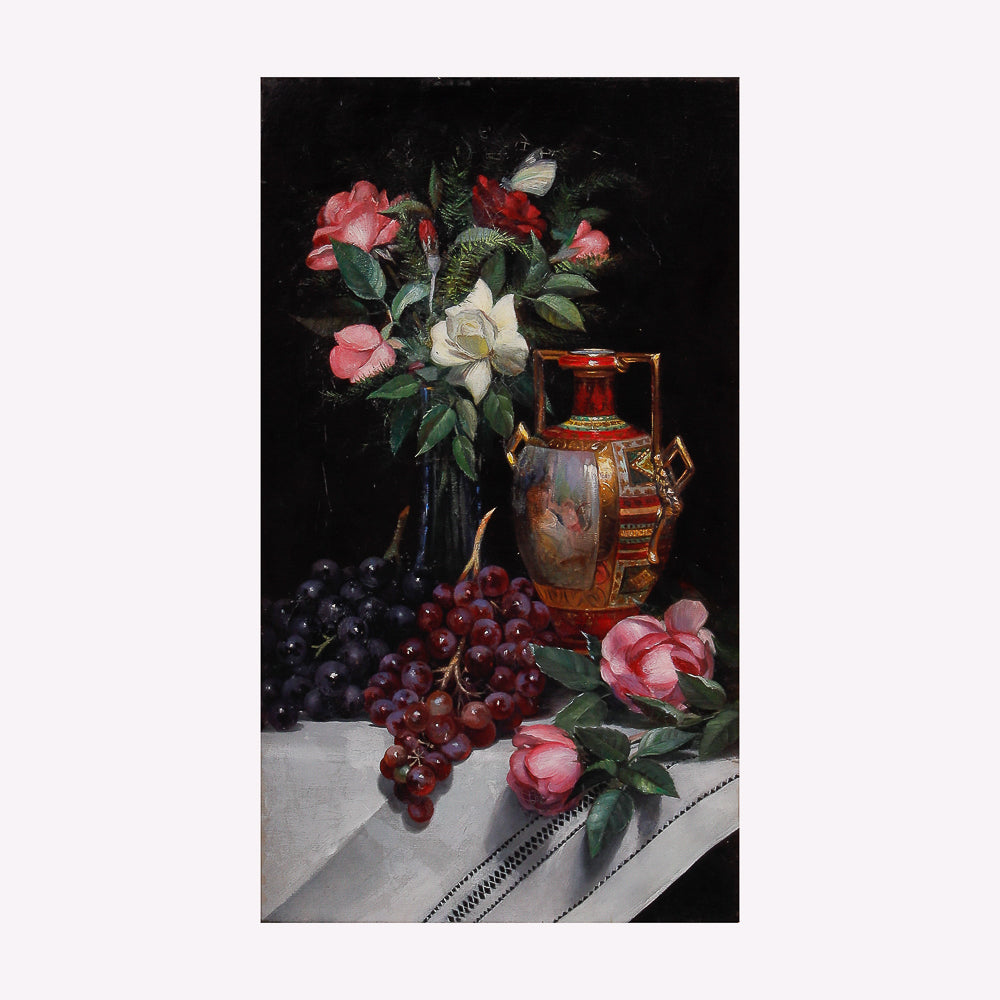 Unsigned picturesque depicting still life with flowers