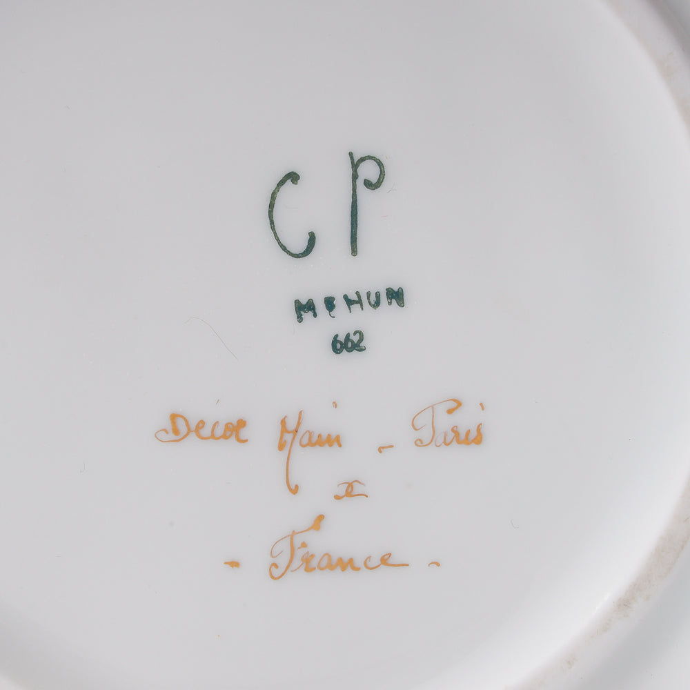 Antique Empire style gold painted porcelain cigar ashtray