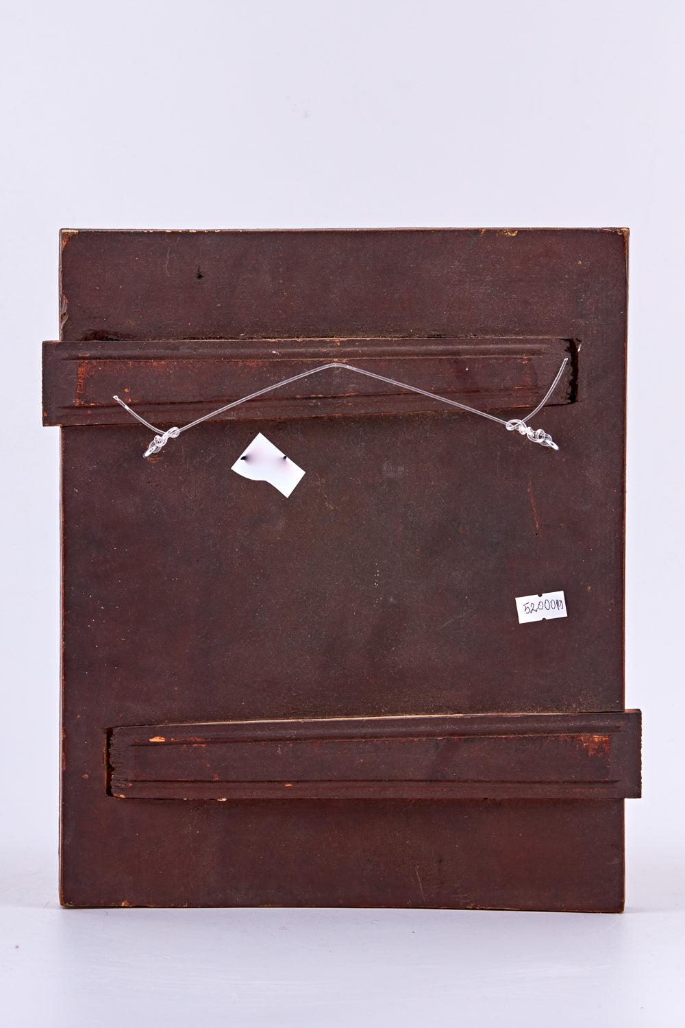 Antique tempera icon on birch wood depicts the Feodorskaya Mother of God, a revered subject in Russian Orthodox tradition