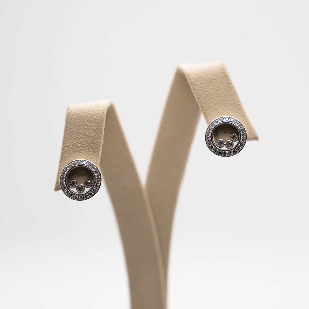 Chopard diamond earrings from "Happy Diamonds icons " collection