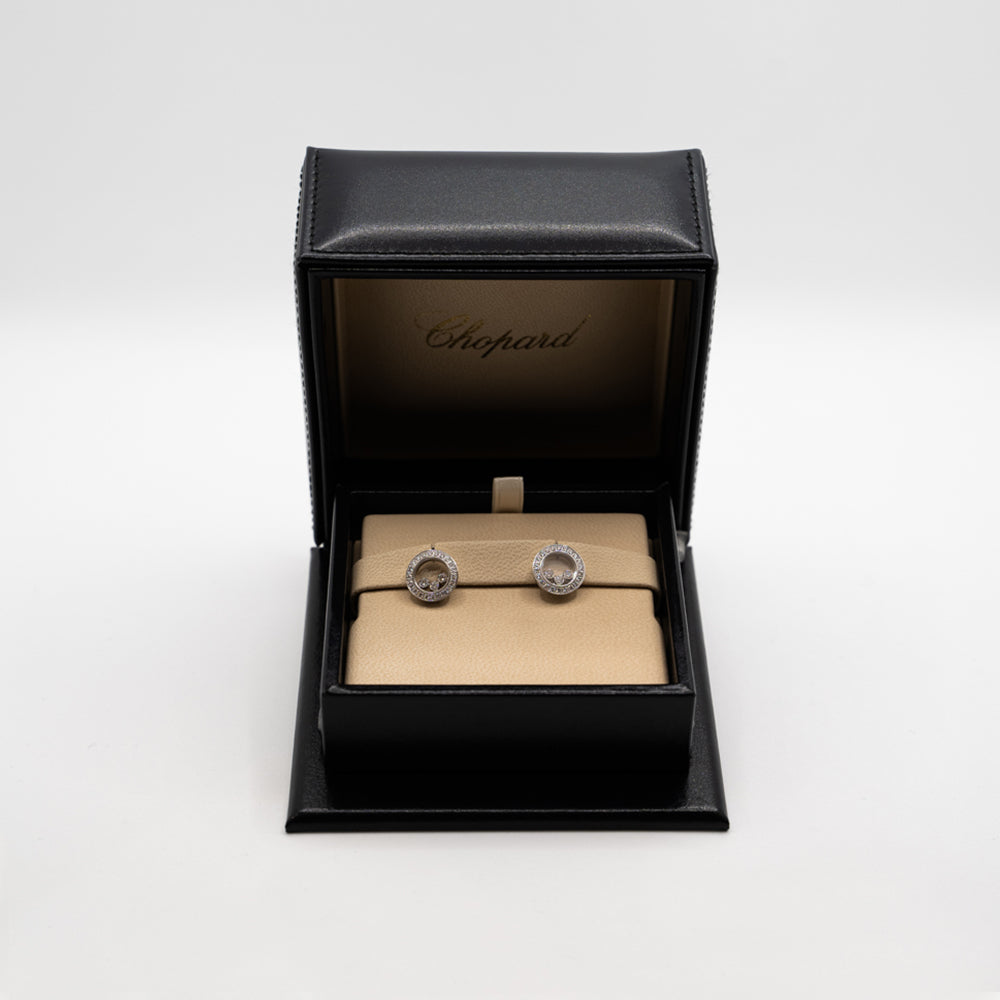 Chopard diamond earrings from "Happy Diamonds icons " collection