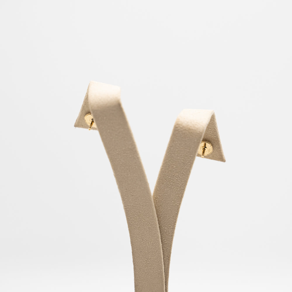 Chopard 18k yellow gold Happy Diamonds earrings from "Icons Heart" collection