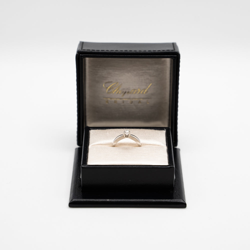 Chopard platinum 0.32ct diamond ring from "For Ever engagement" collection