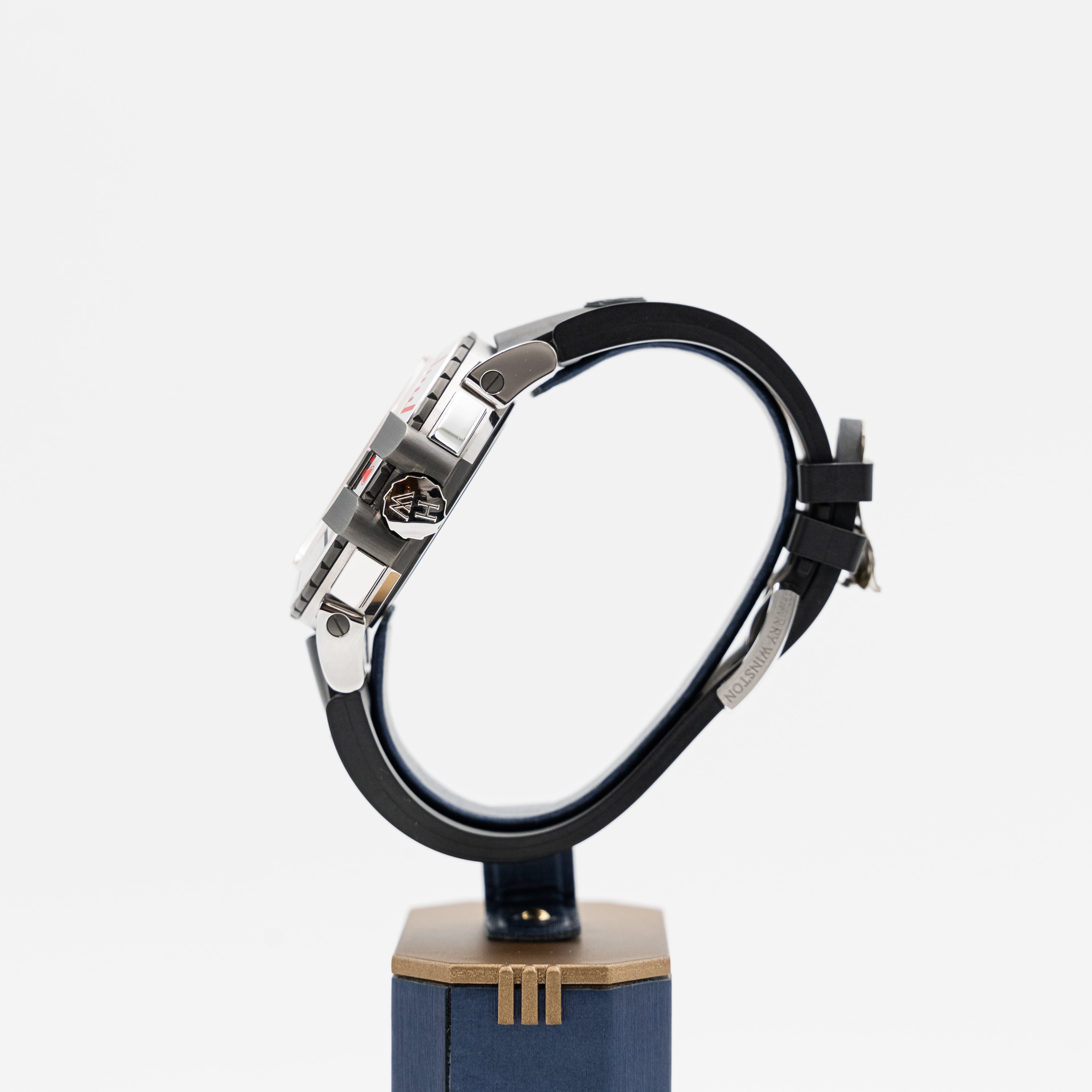 Reloj de pulsera para hombre Harry Winston Ocean Diver OCEACH44WZ001 de oro blanco de 18 quilates y zalium