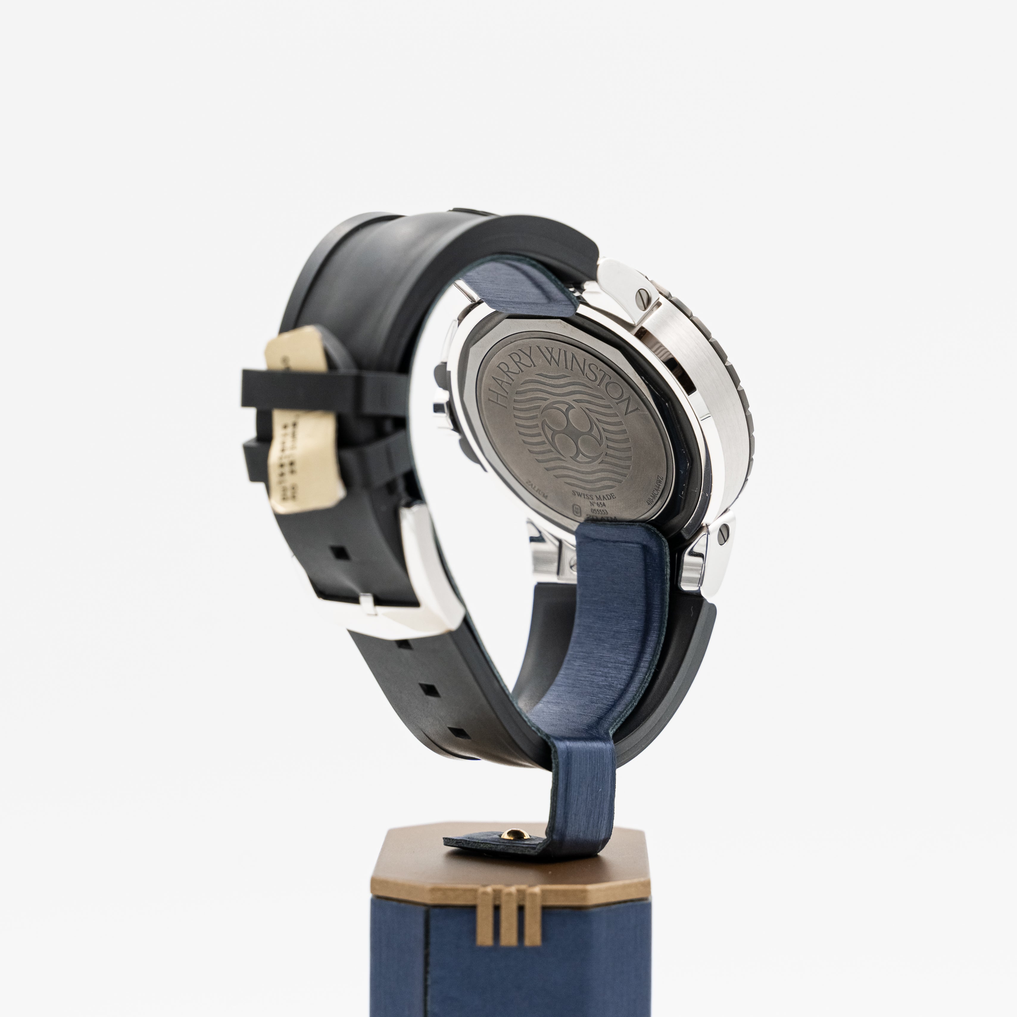 Reloj de pulsera para hombre Harry Winston Ocean Diver OCEACH44WZ001 de oro blanco de 18 quilates y zalium