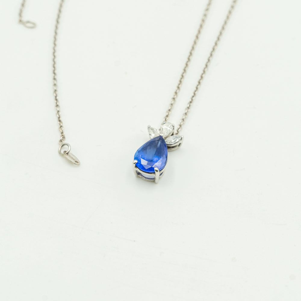 18k white gold Browns Royal Tanzanite & diamond jewelry set