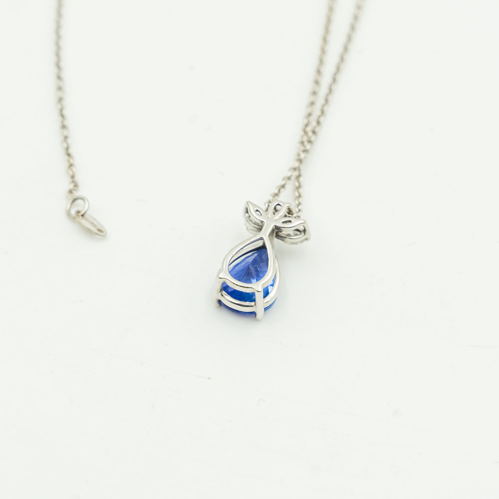 18k white gold Browns Royal Tanzanite & diamond jewelry set