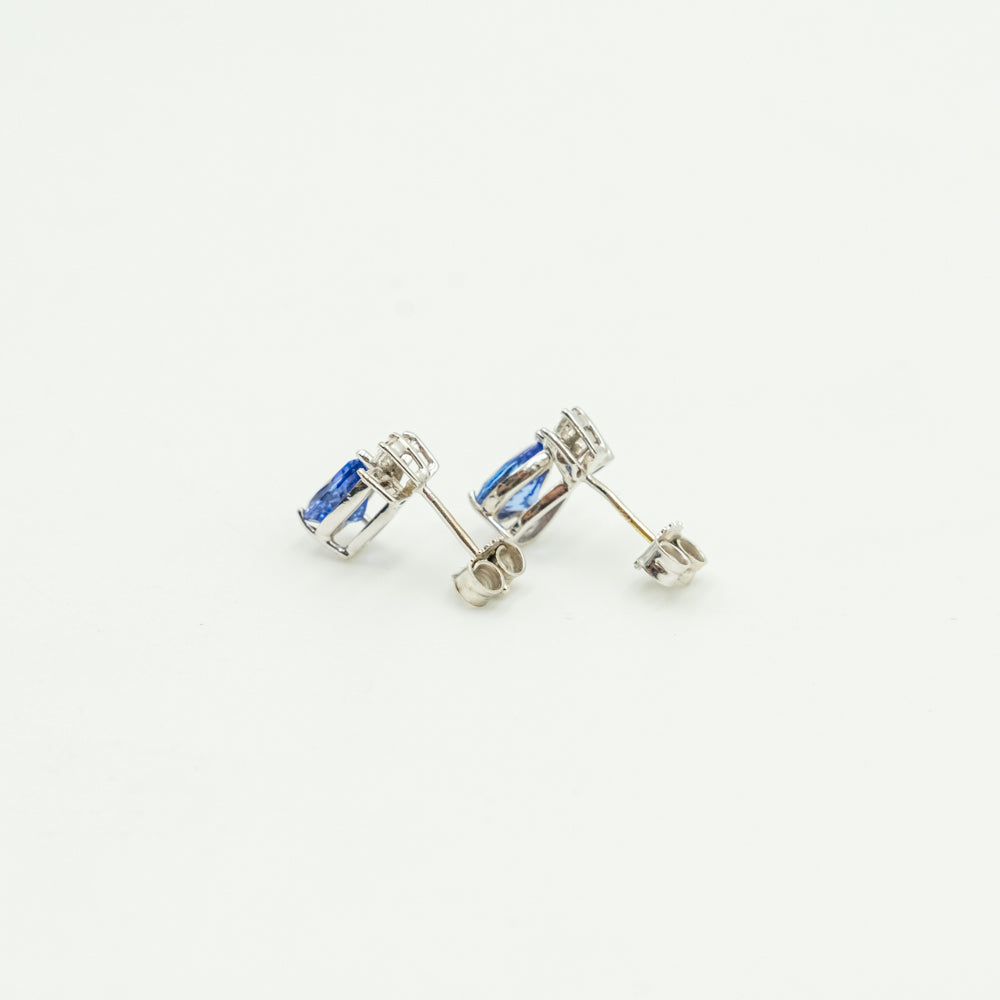 18k white gold Browns Royal Tanzanite & diamond jewelry set