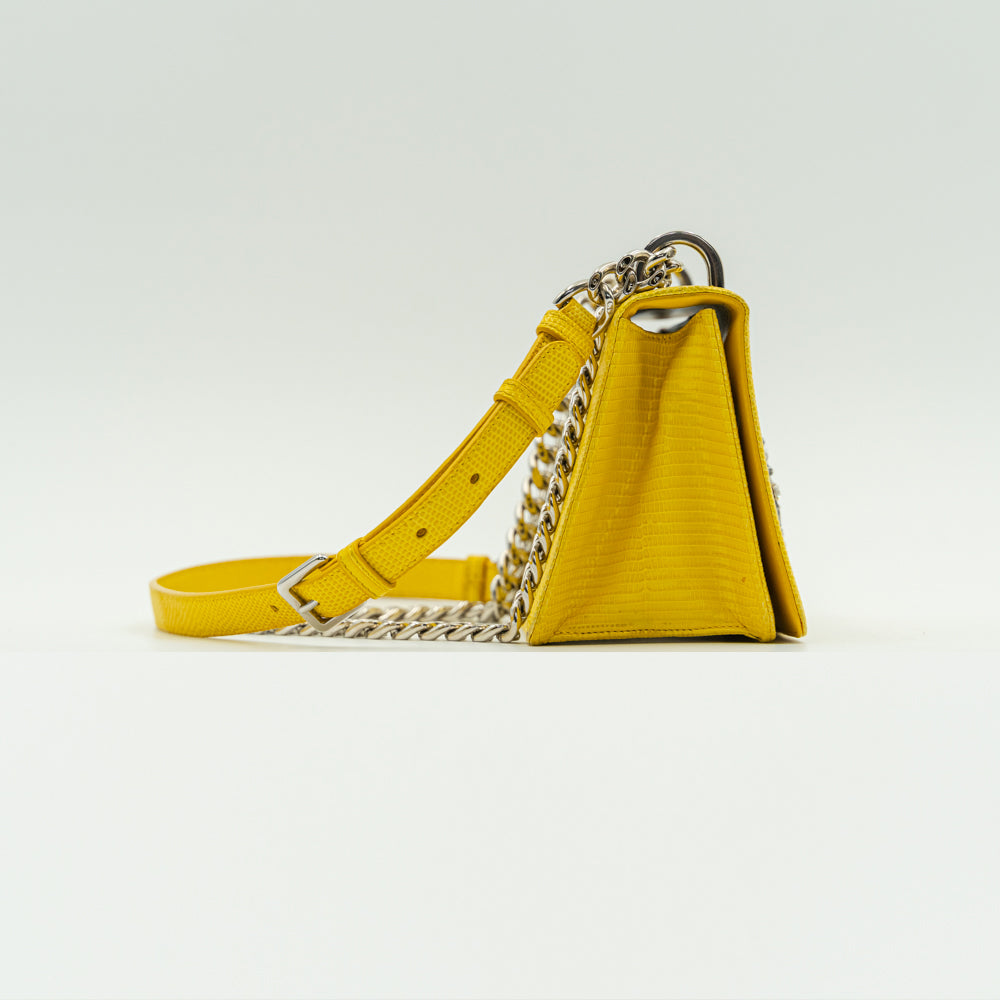 Dior Cruise 2017 Yellow Lizard leather Diorama Club Bag