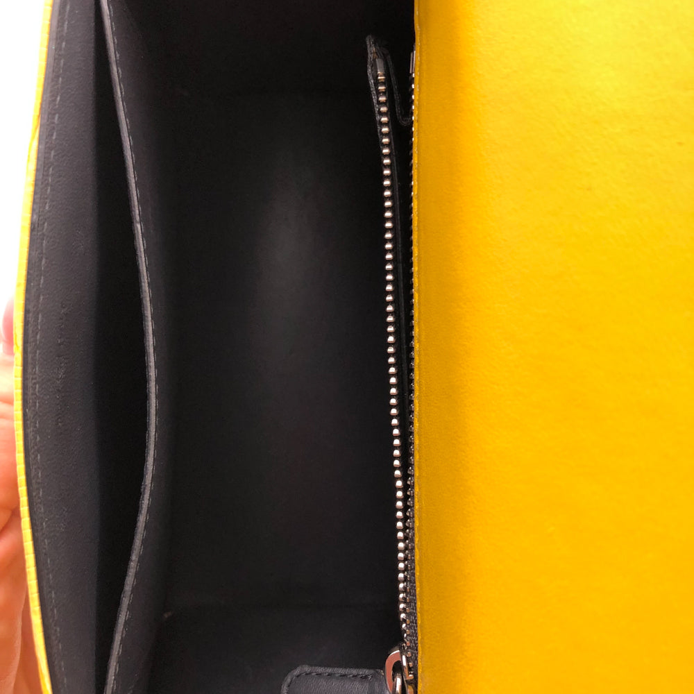 Dior Cruise 2017 Yellow Lizard leather Diorama Club Bag