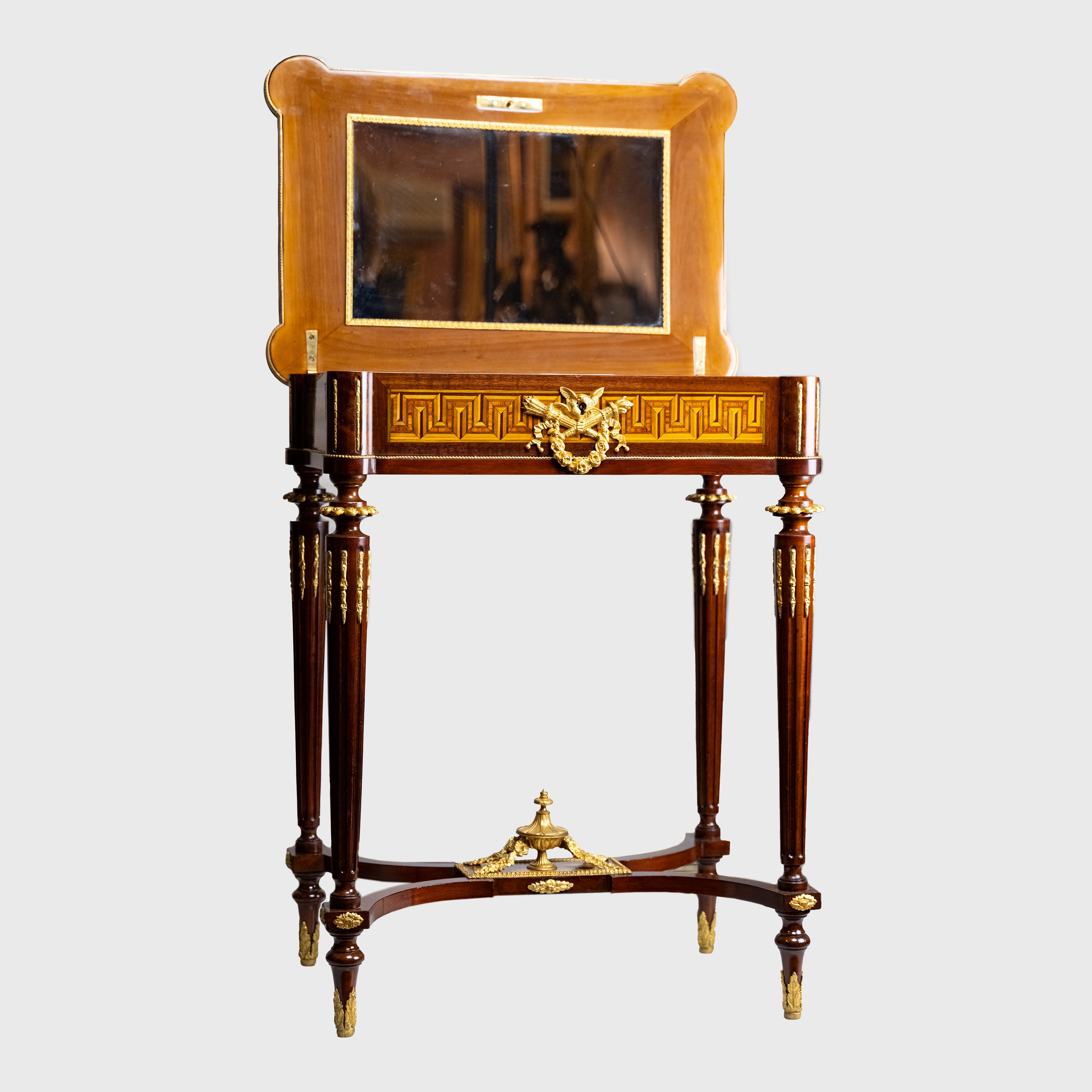 Antique 19th century Ladies' toilets table in marquetry technique