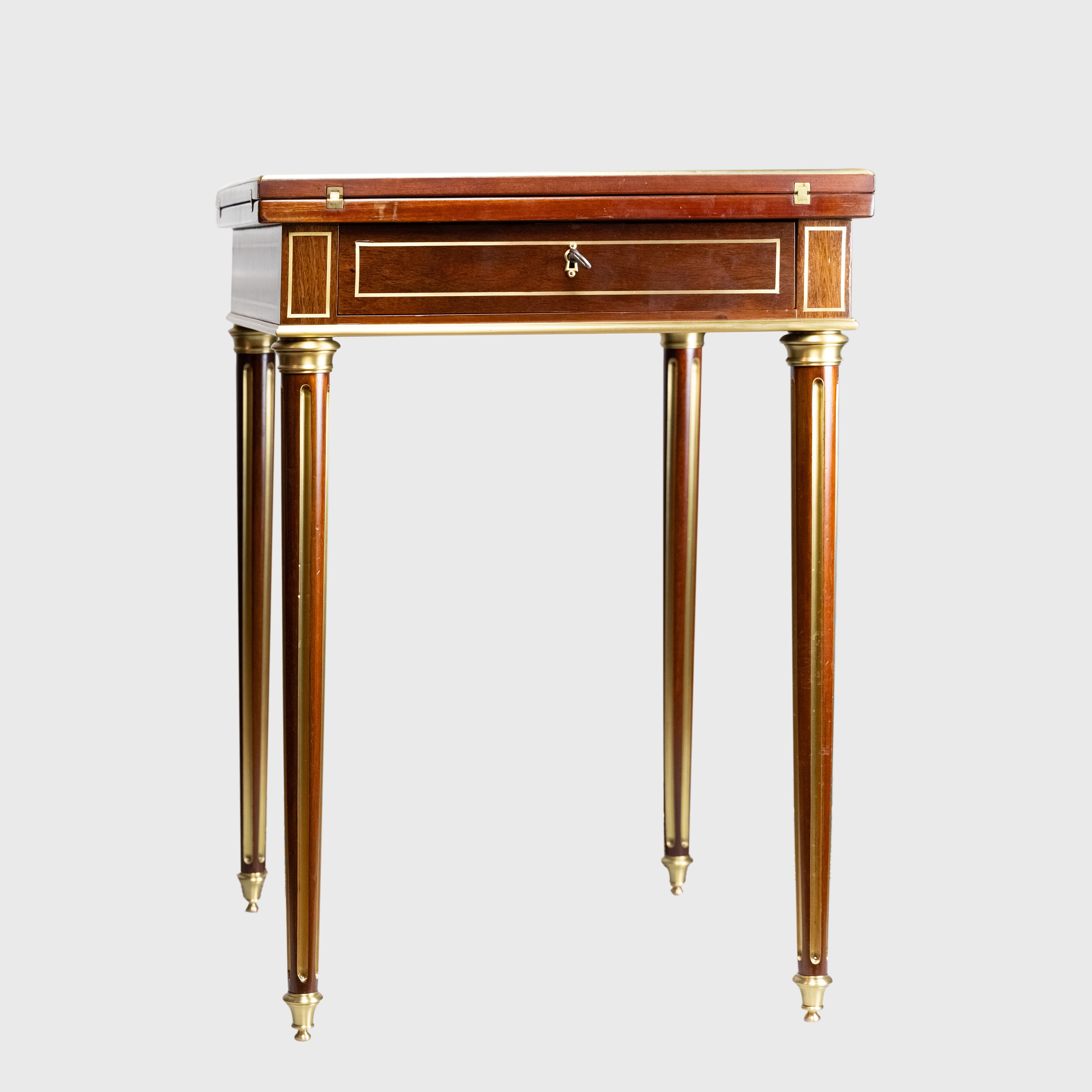 Antique fine mahogany card table in the style of Jacob